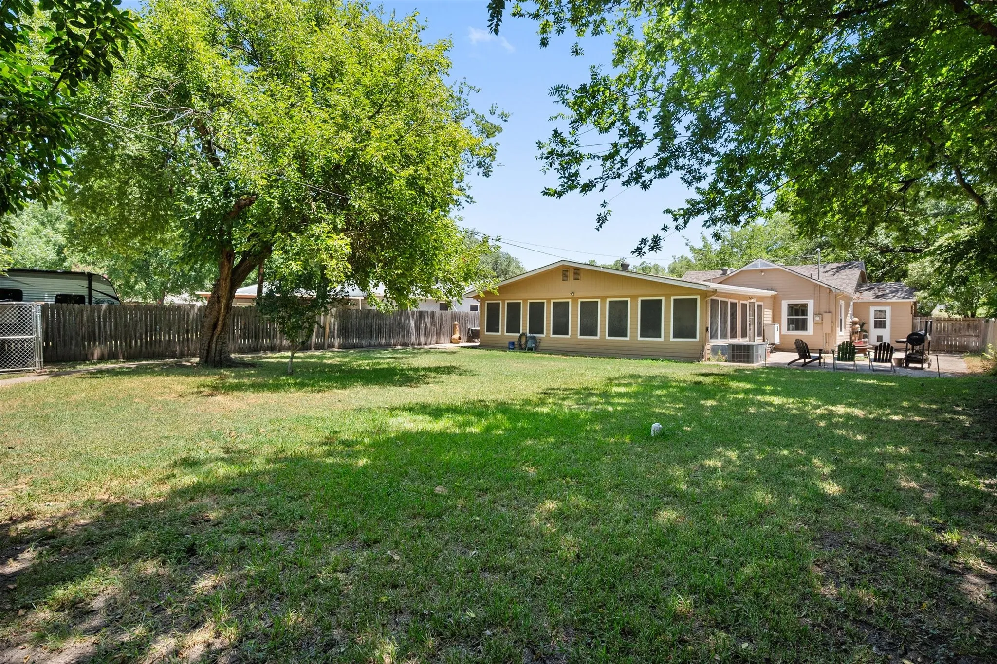 Large backyard