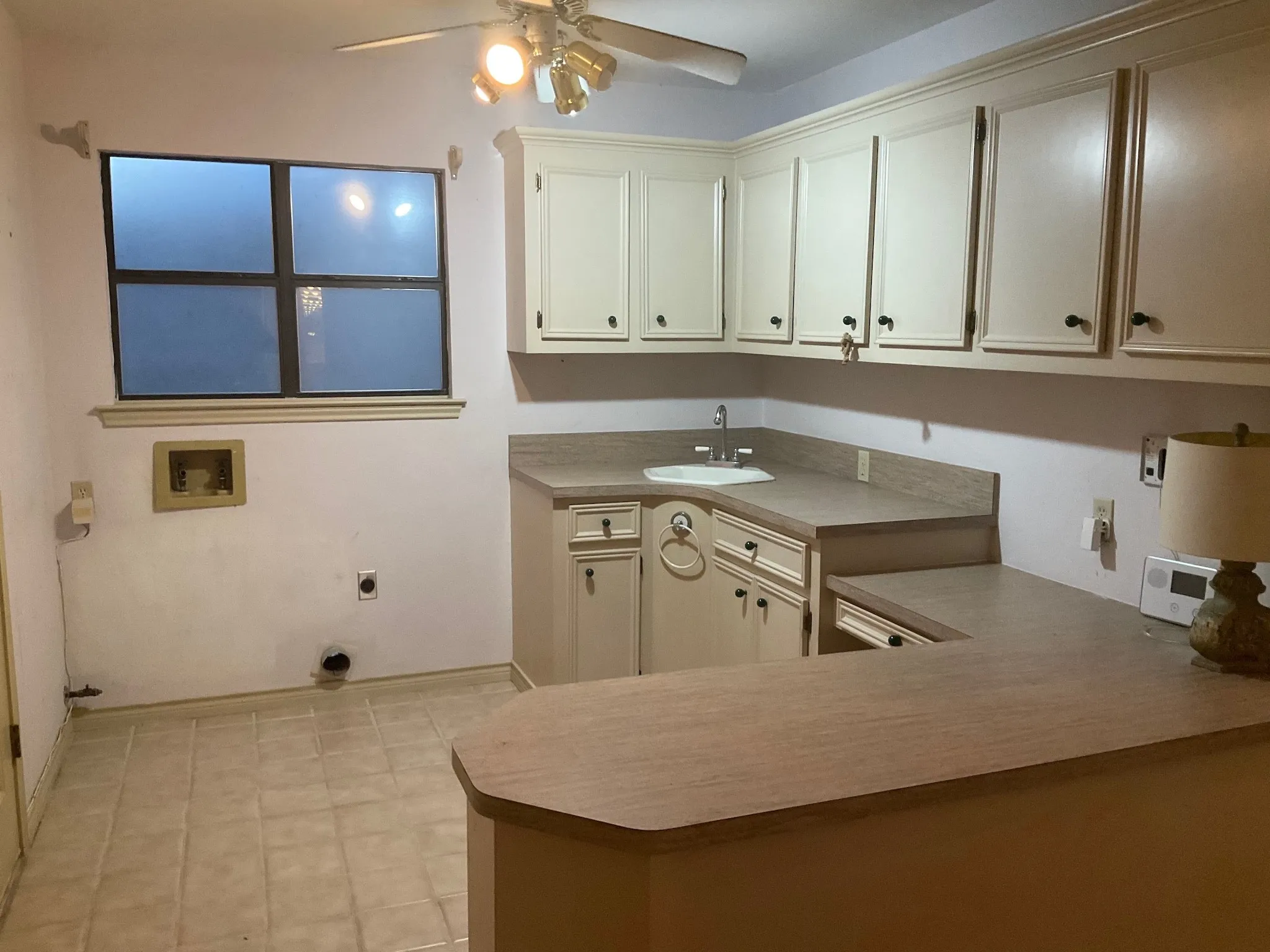 Laundry area is also an office/sewing room!