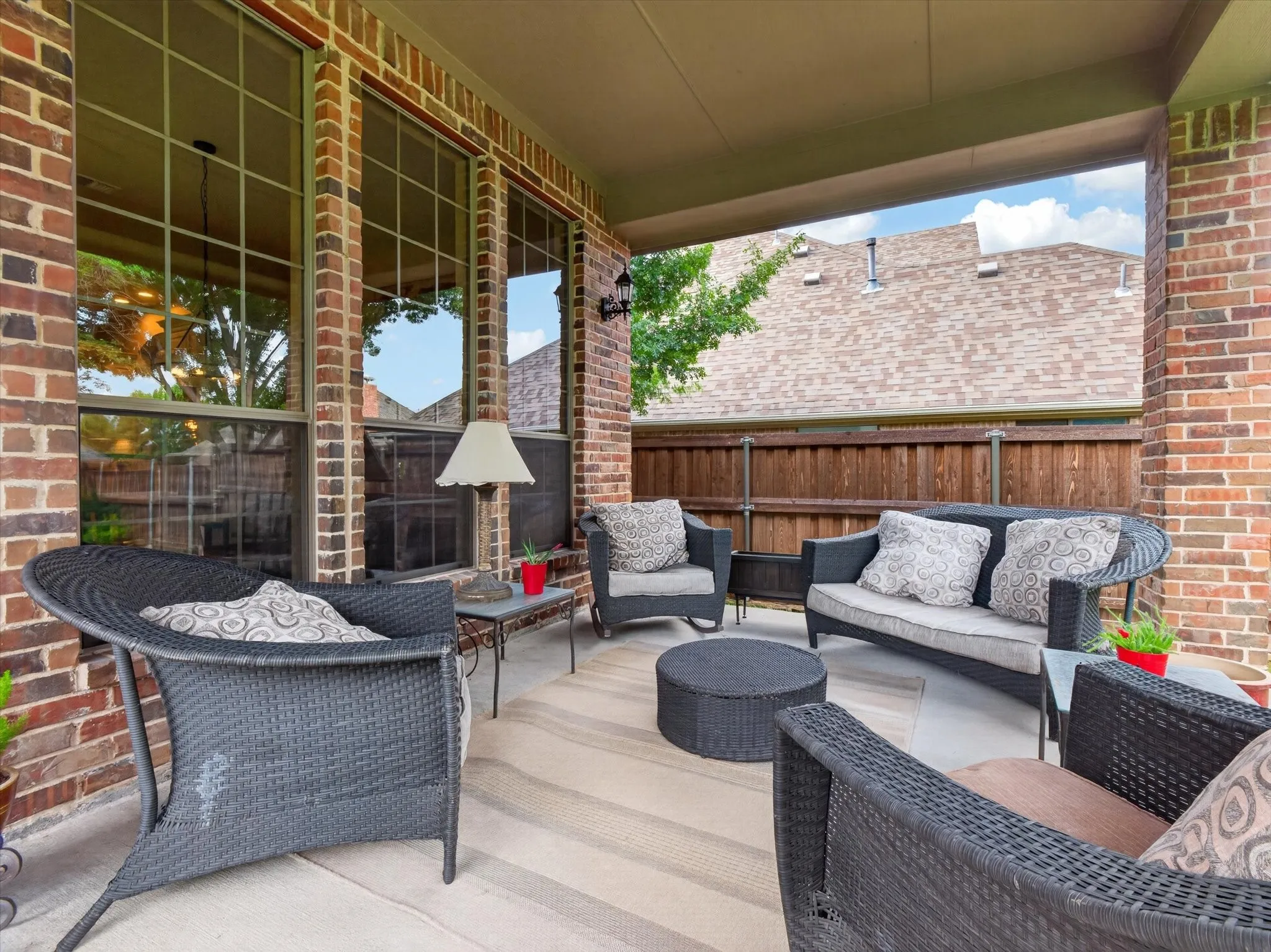 Large back patio for quiet moments or entertaining!