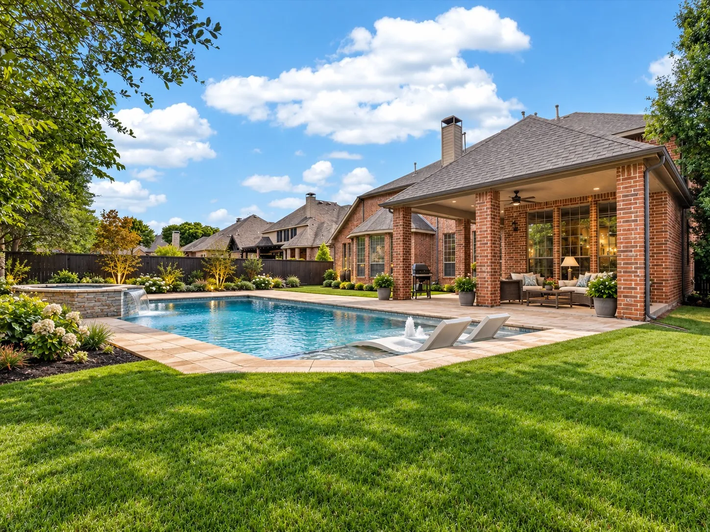 **Virtually staged options for pool-size backyard with 0.3 acres and tons of room to entertain & play!
