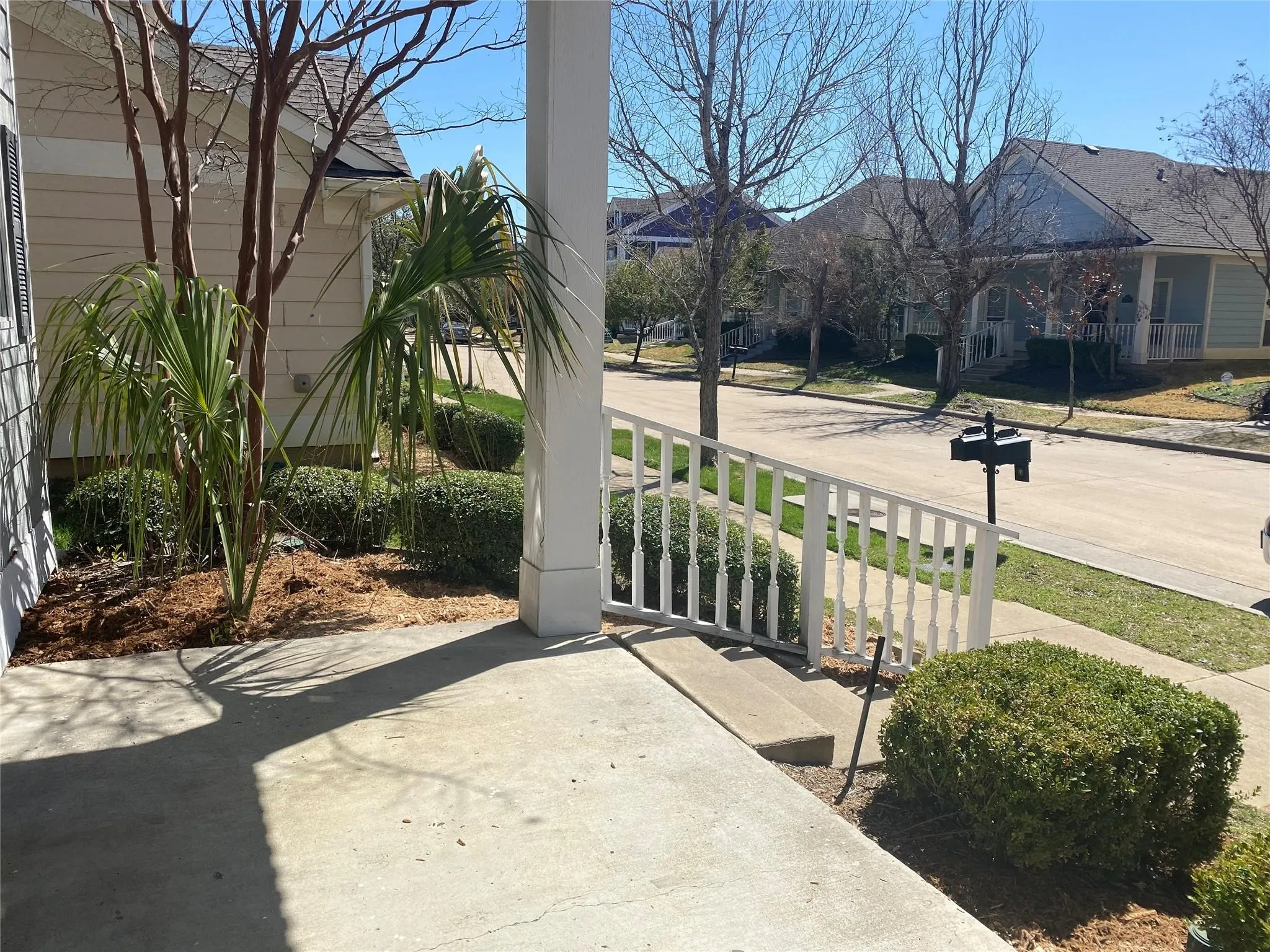 Porch with a residential view
