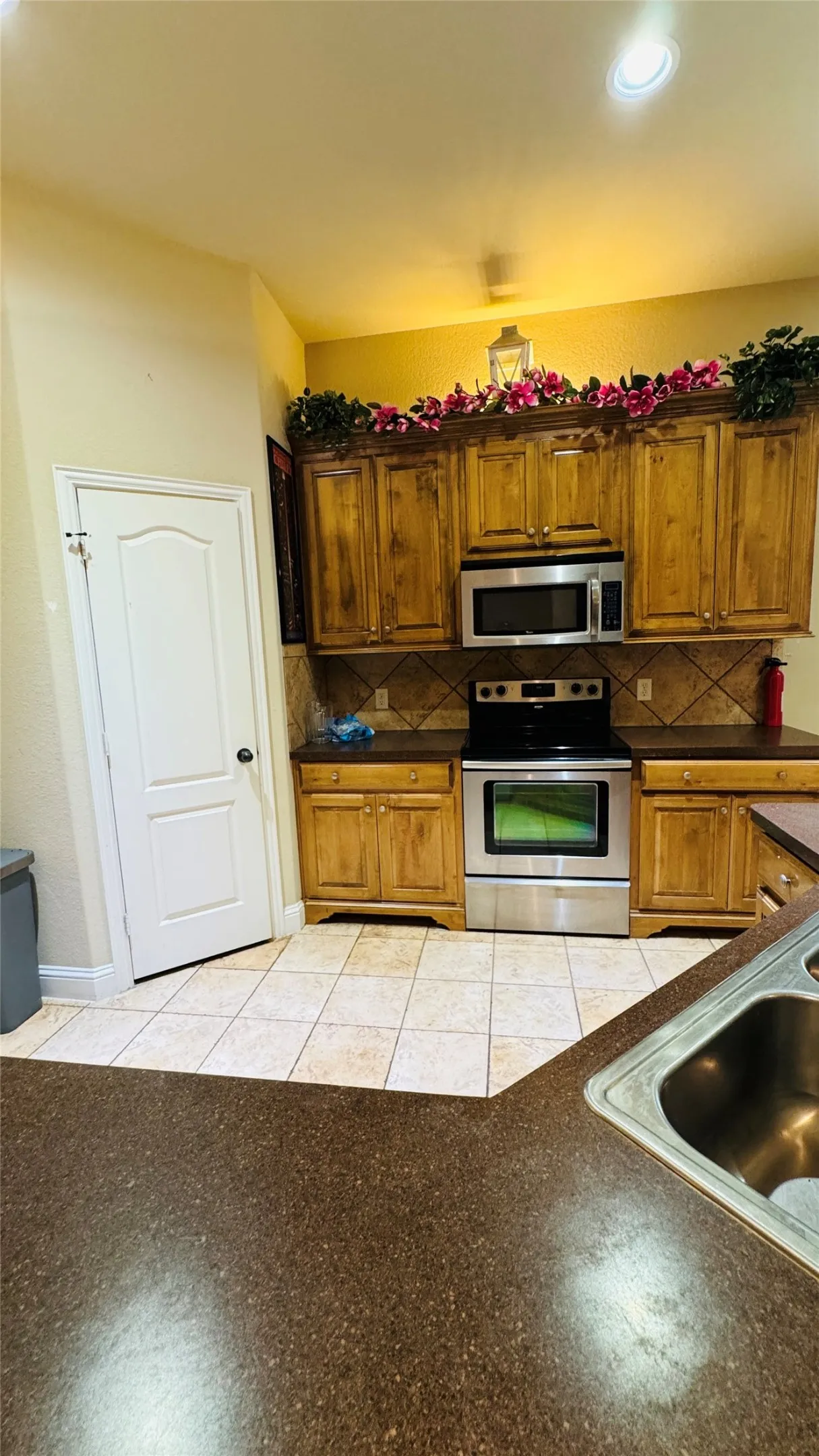 Stainless steel microwave and range