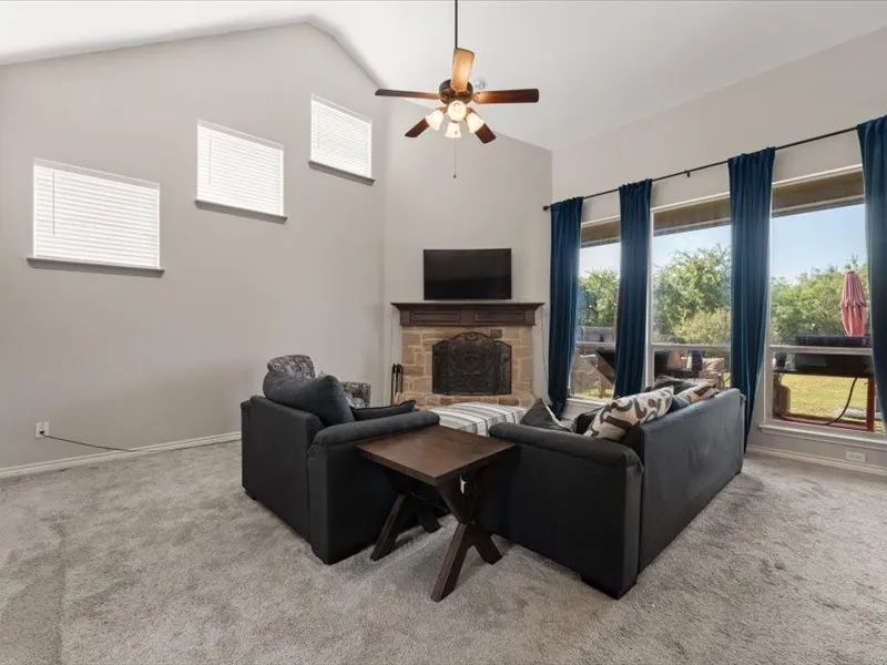Cozy fireplace in the living area
