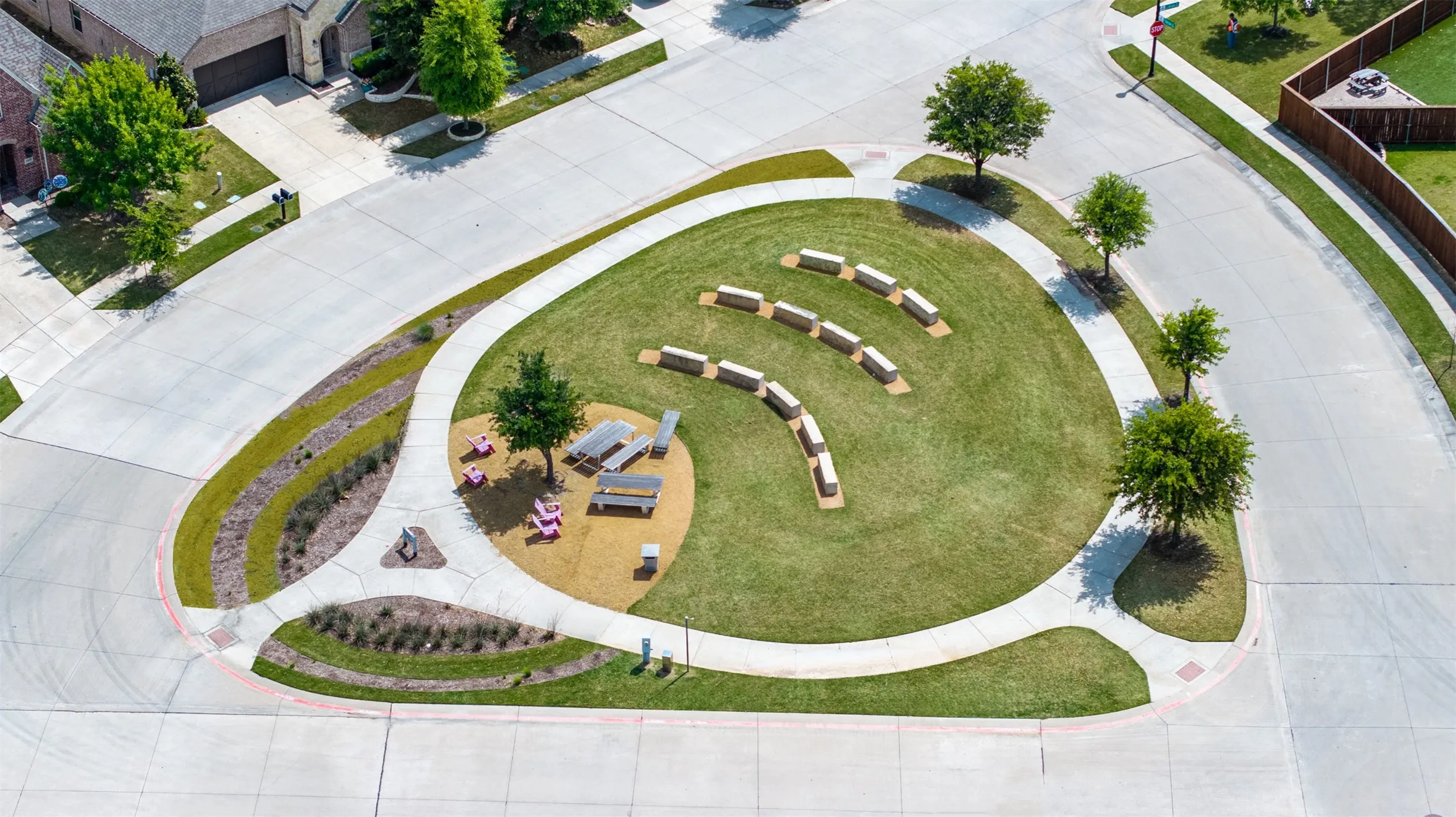 Open green space in Graham area of neighborhood