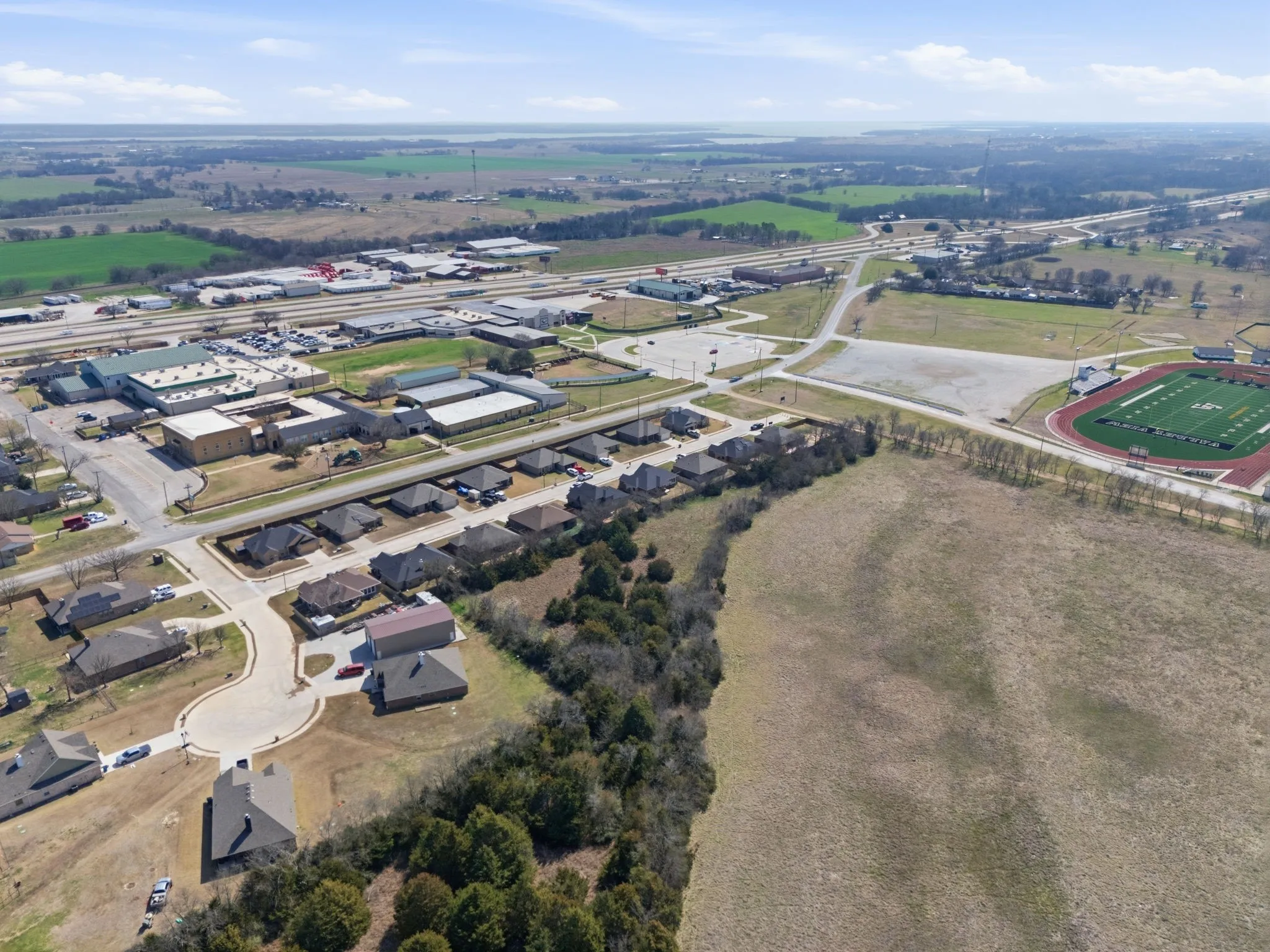 Aerial view of property and surrounding area