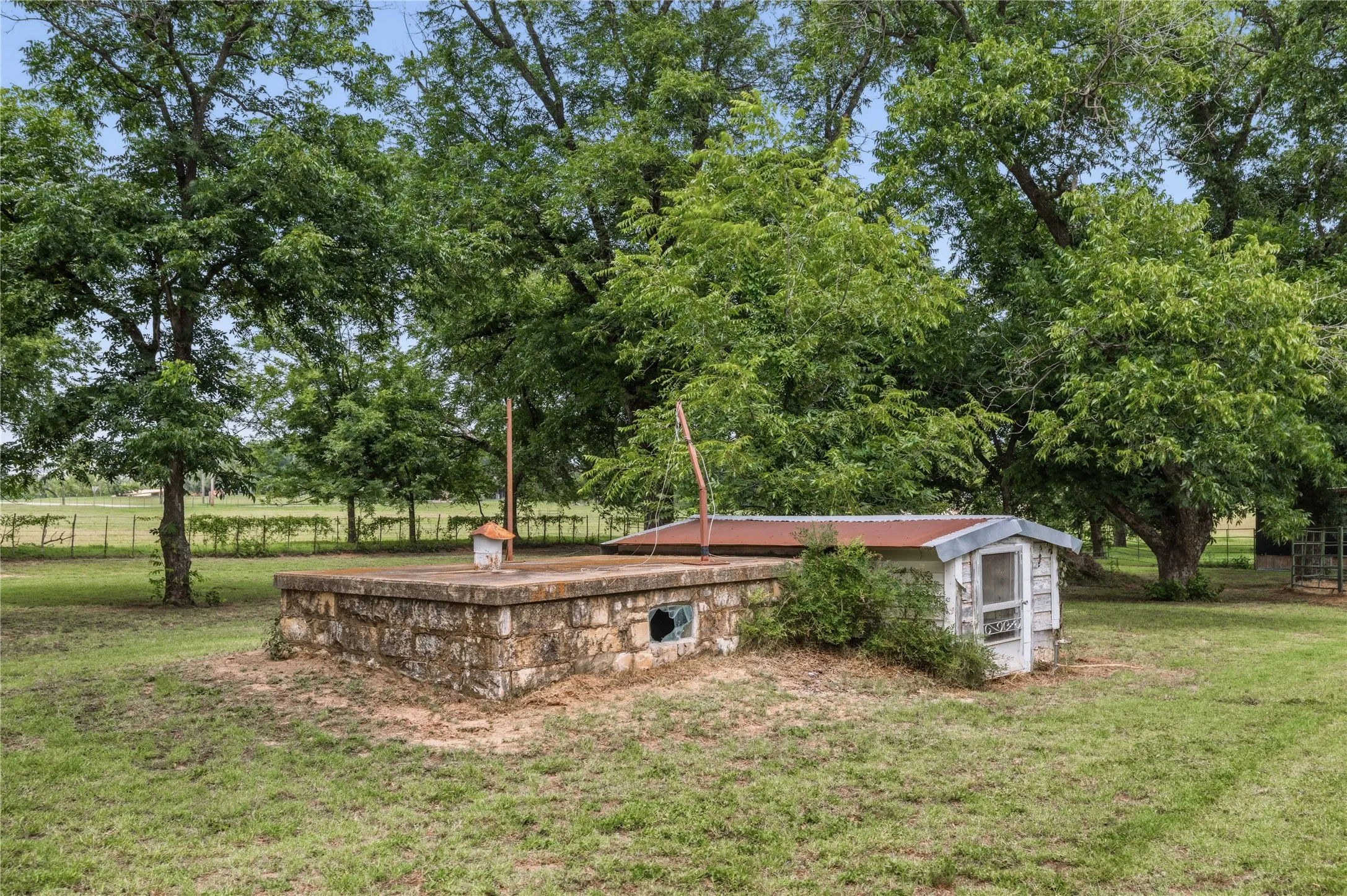 This is a well house but the well is not functioning at this time