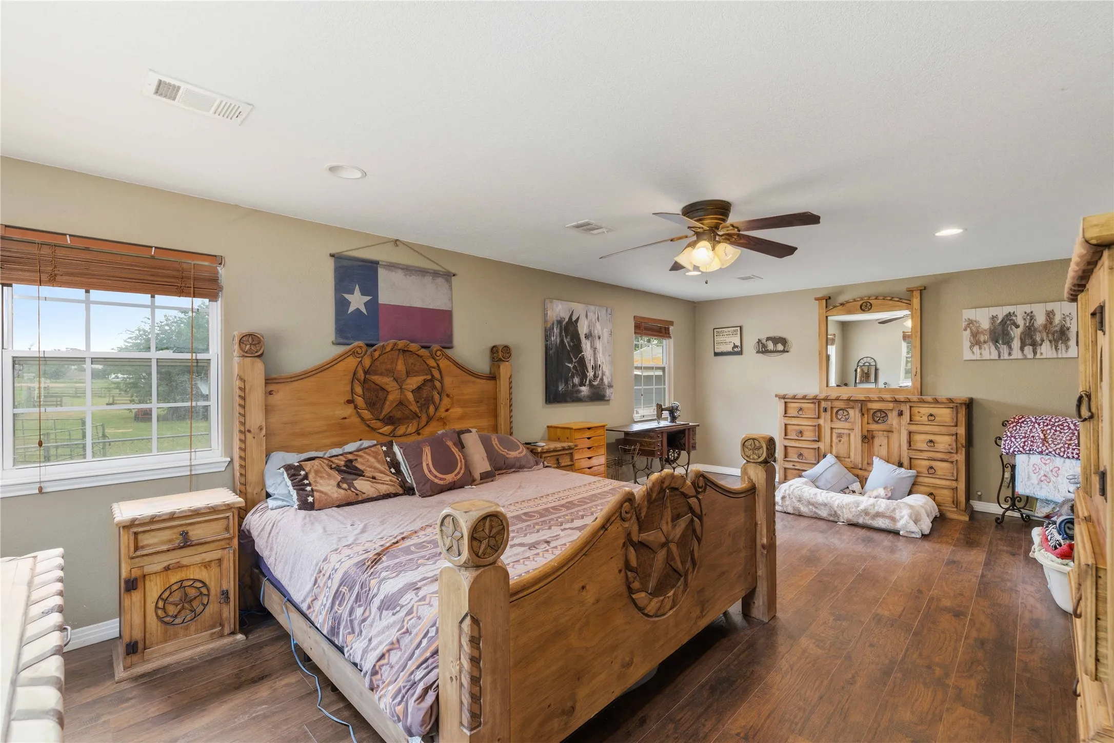 Loads of natural light in primary bed room