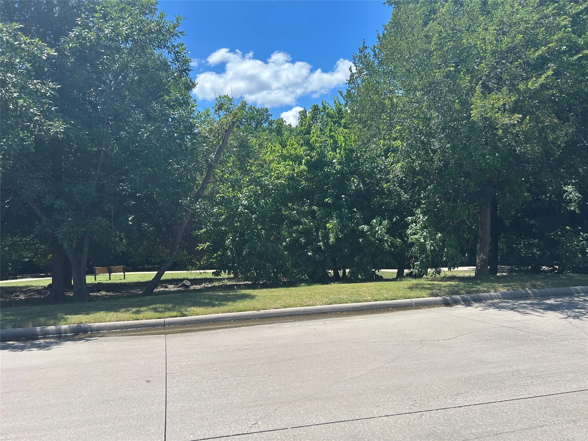 Expansive green belt  in front of home