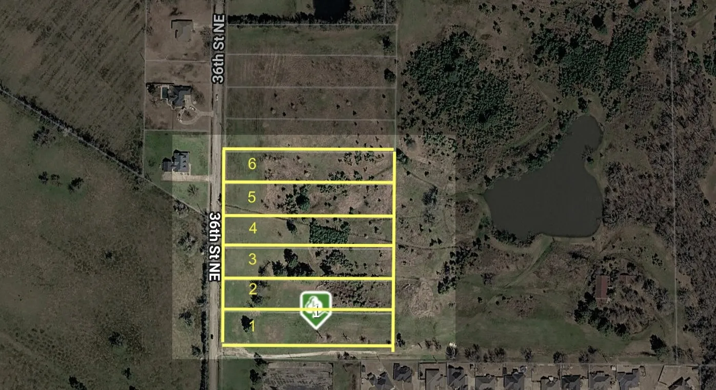 Plat Map. Illustrating the division of the property into six distinct parcels