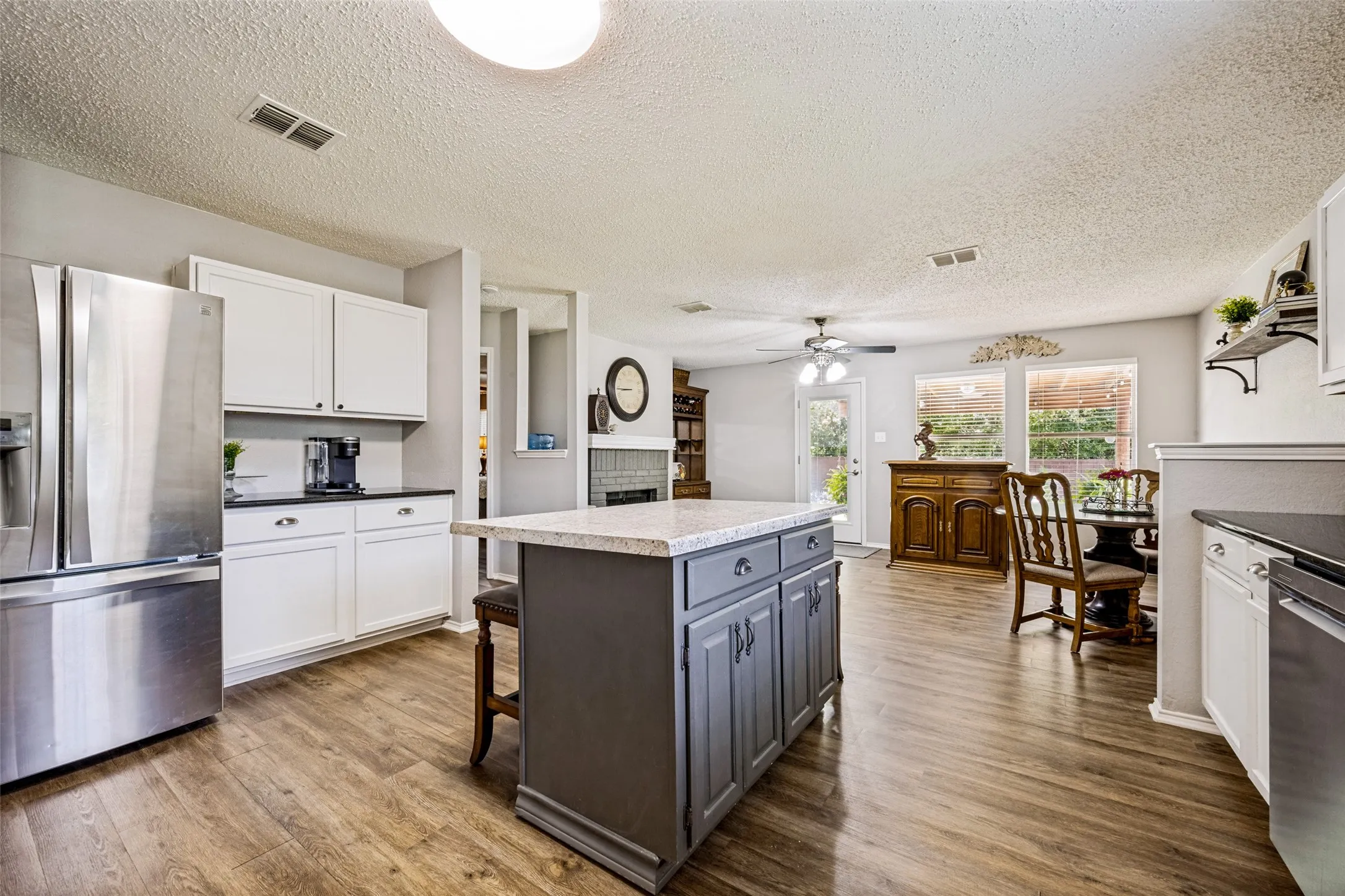 View of Kitchen and Family Room.
