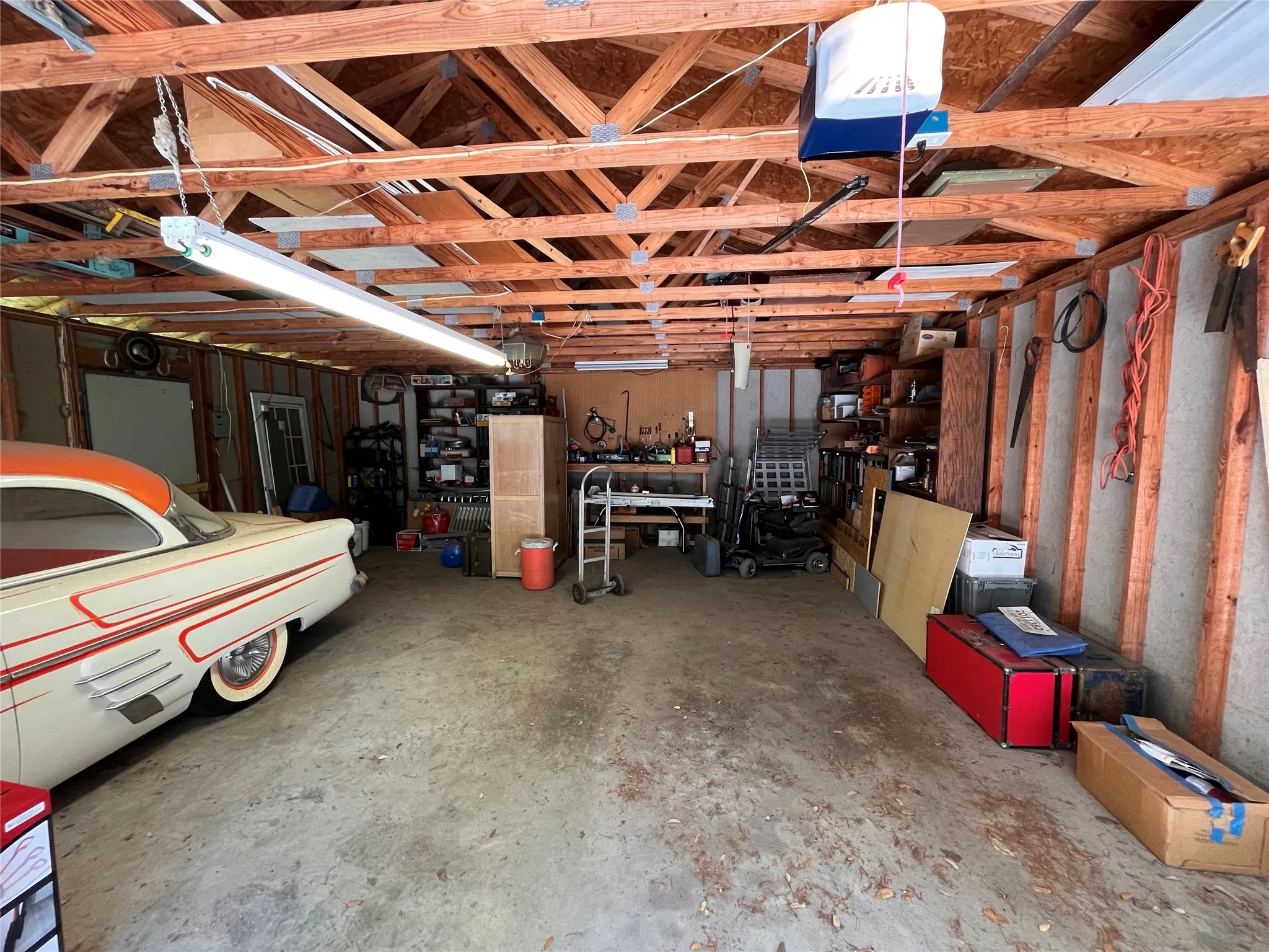 Storage space in back of garage