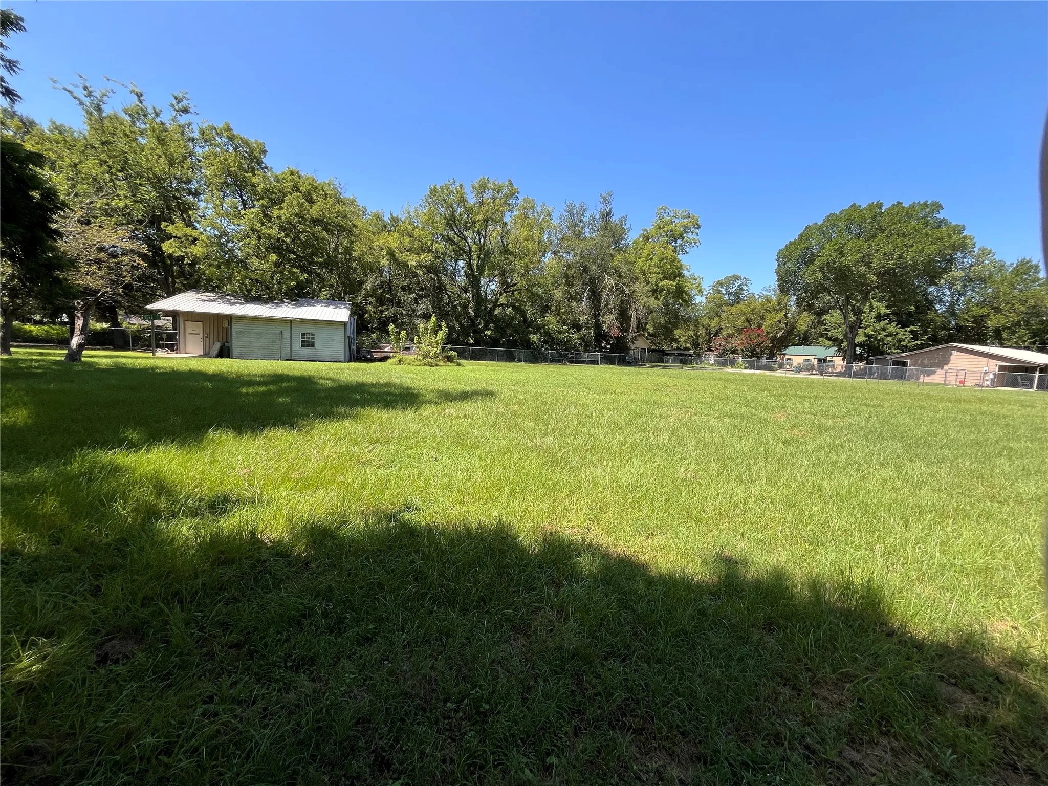 Backyard view from side of property