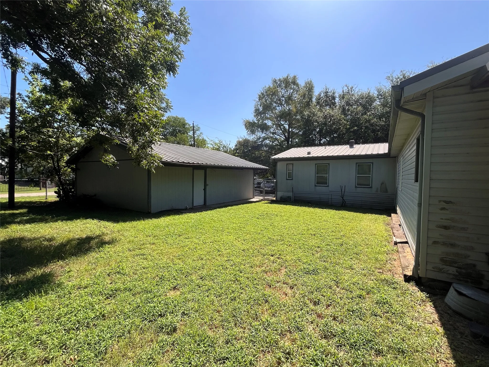 Side yard near garage
