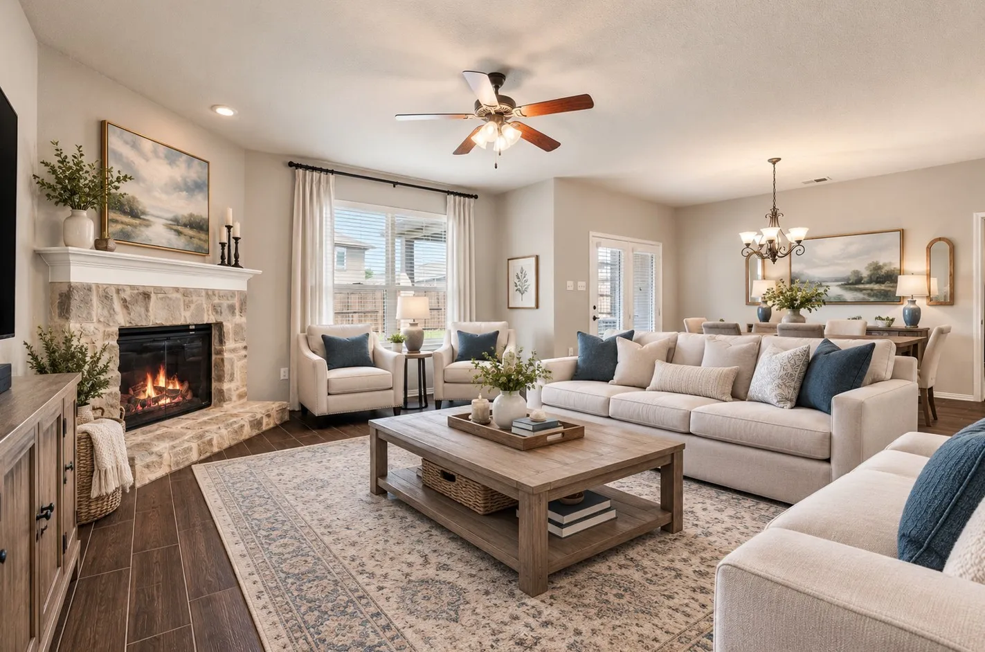 Living Room has been virtually staged*