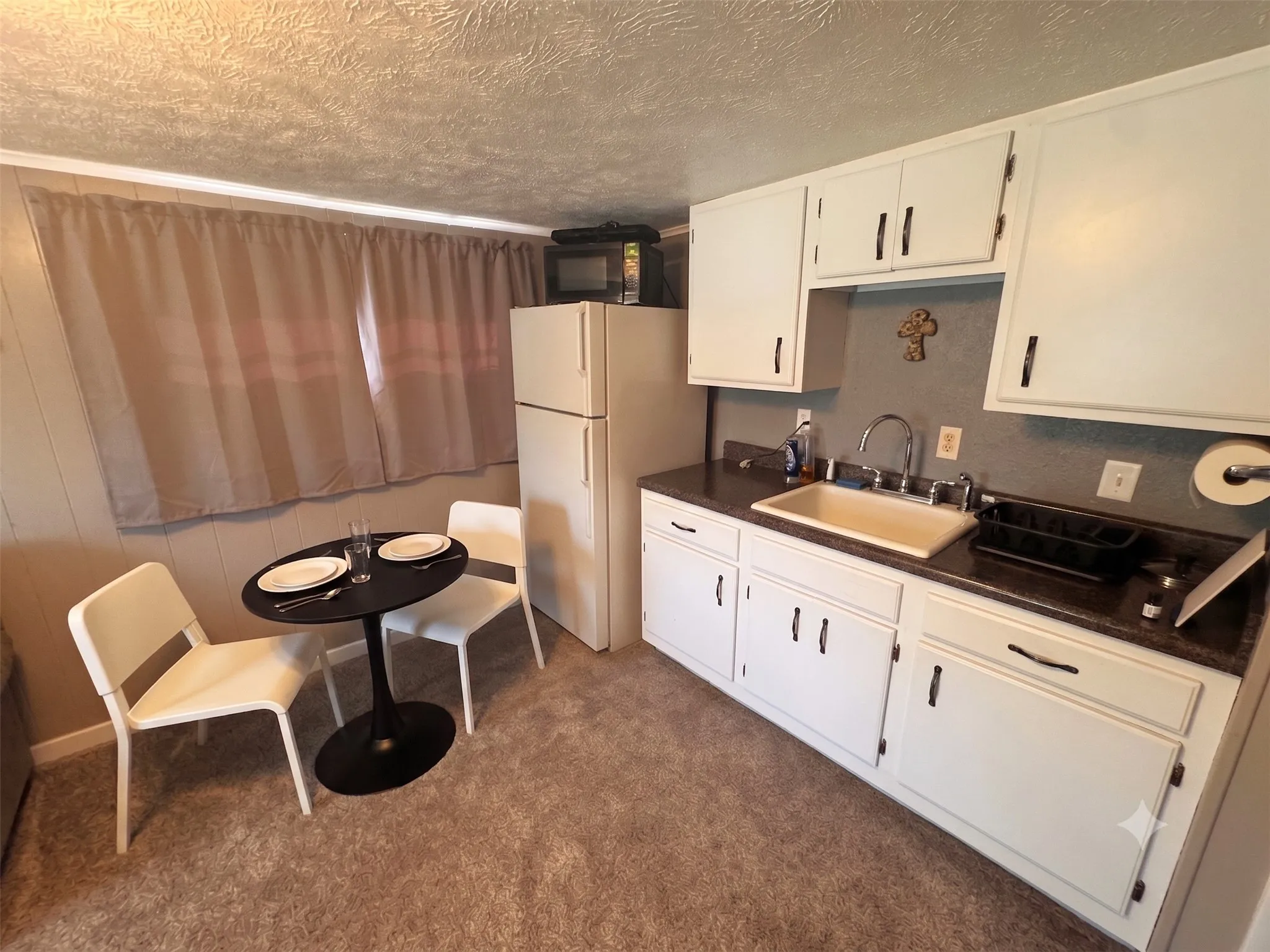 Kitchenette - virtually staged with table instead of couch there now
