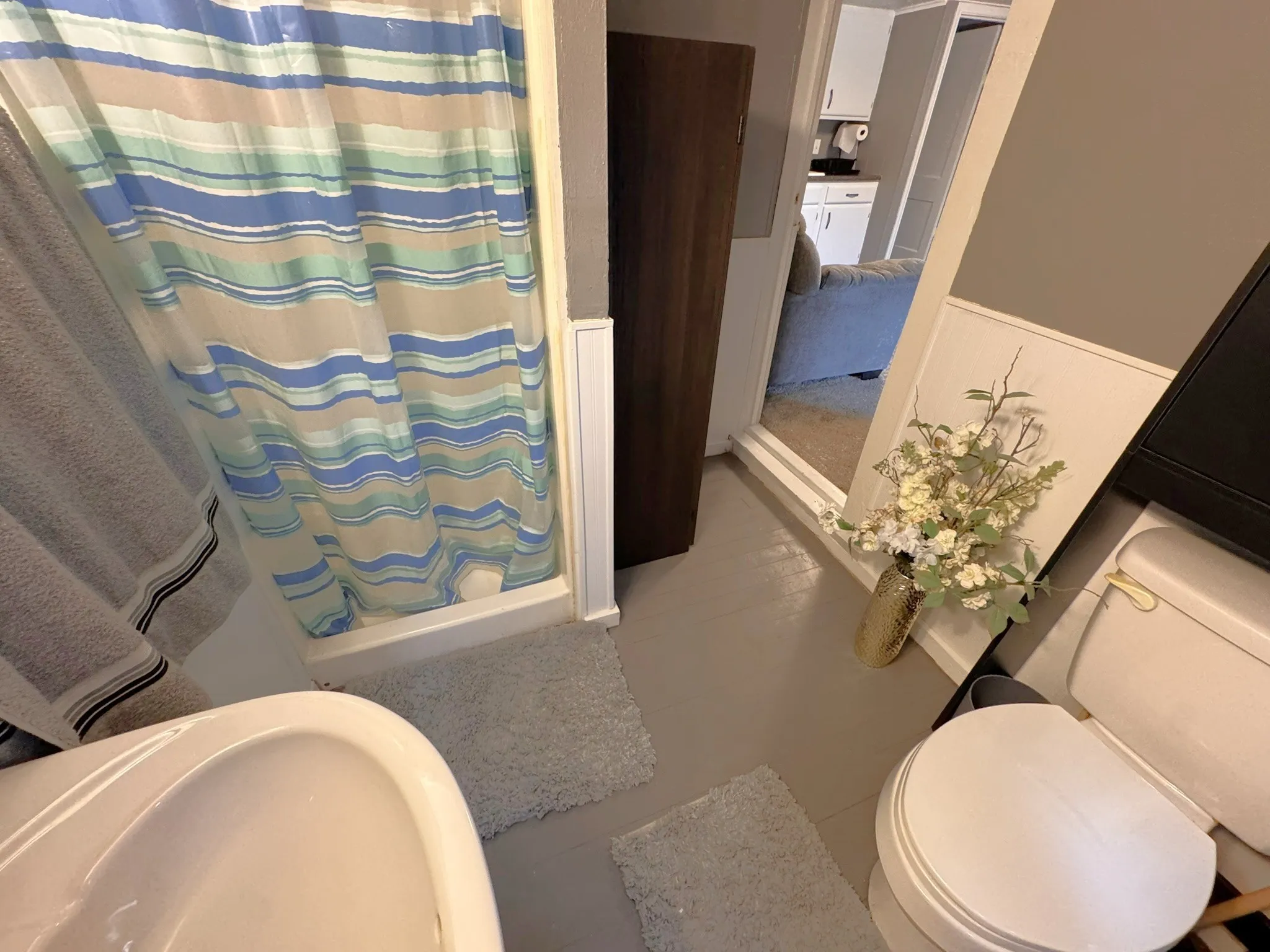 Bathroom with stand up shower