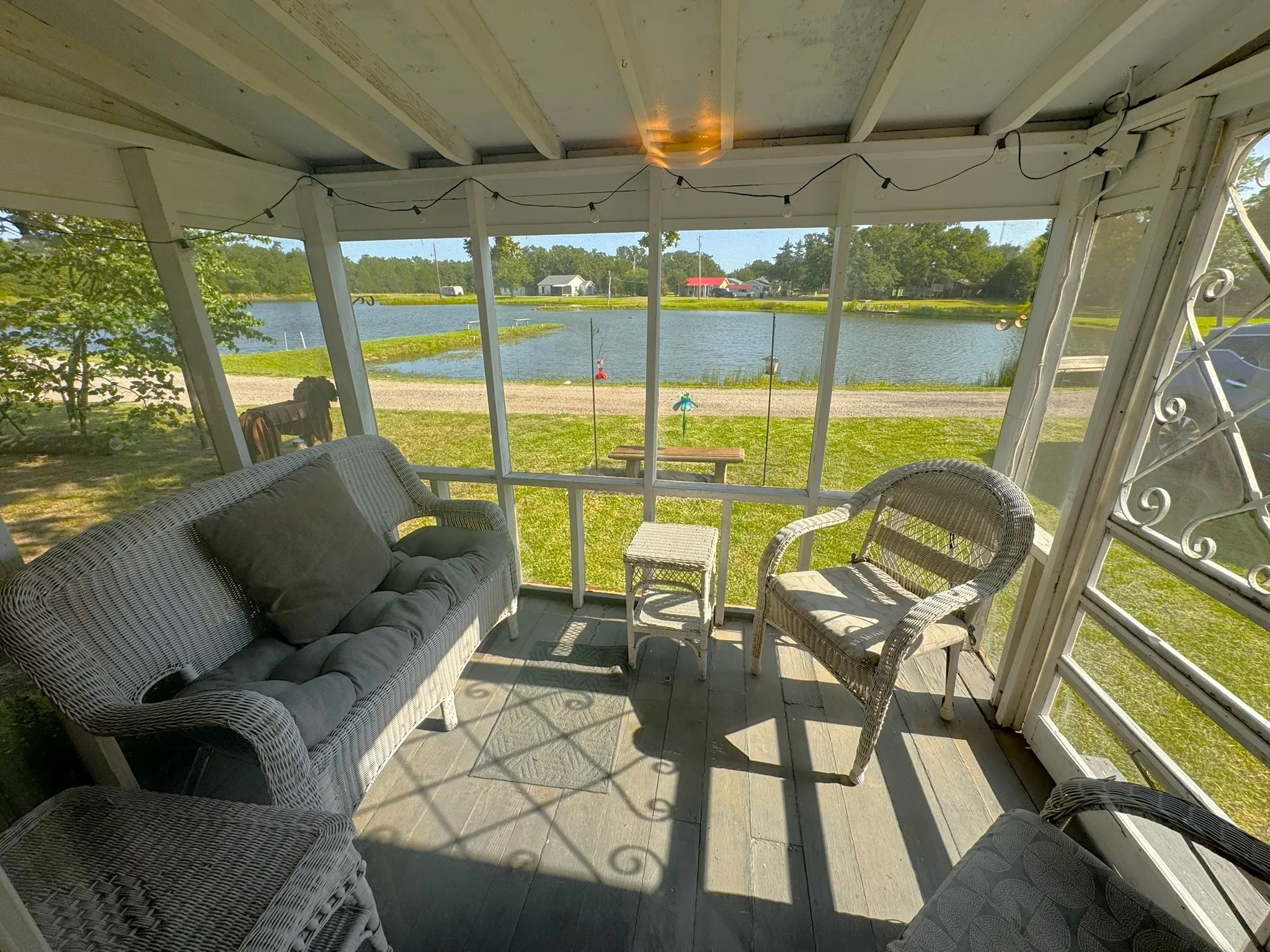 Screened-in front porch