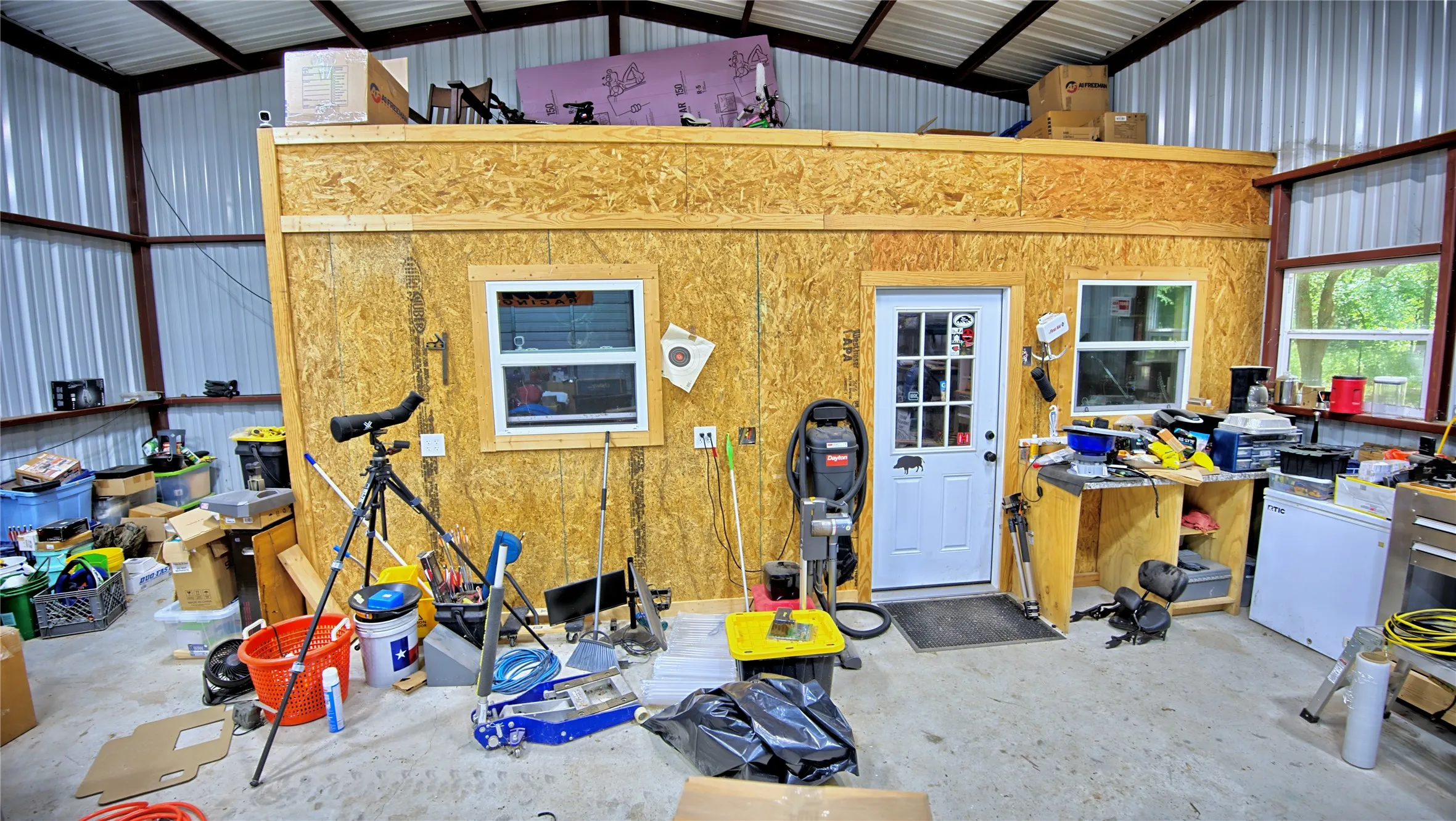 Air conditioned office or private workshop inside the shop
