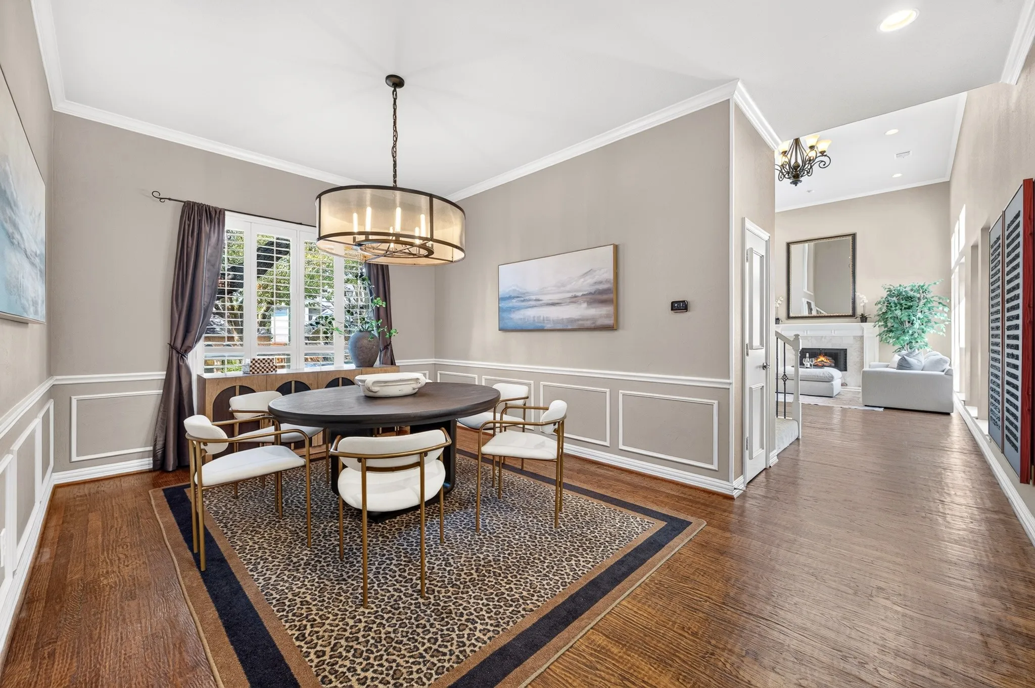 Hardwood-style flooring throughout