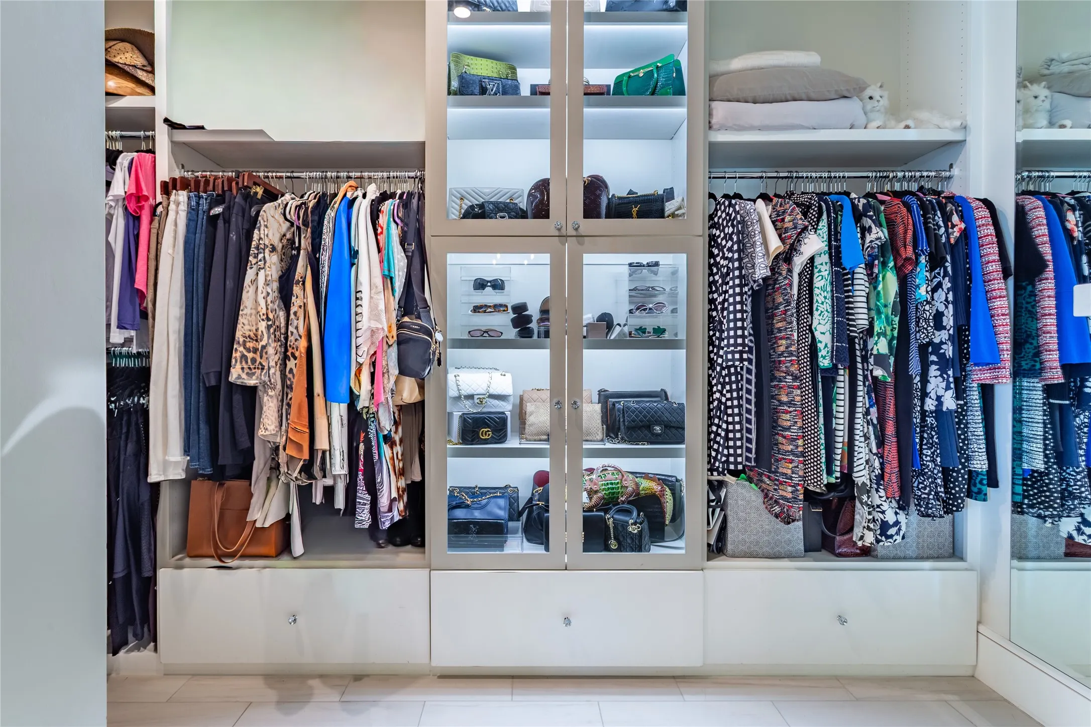 Chanel-inspired closet.