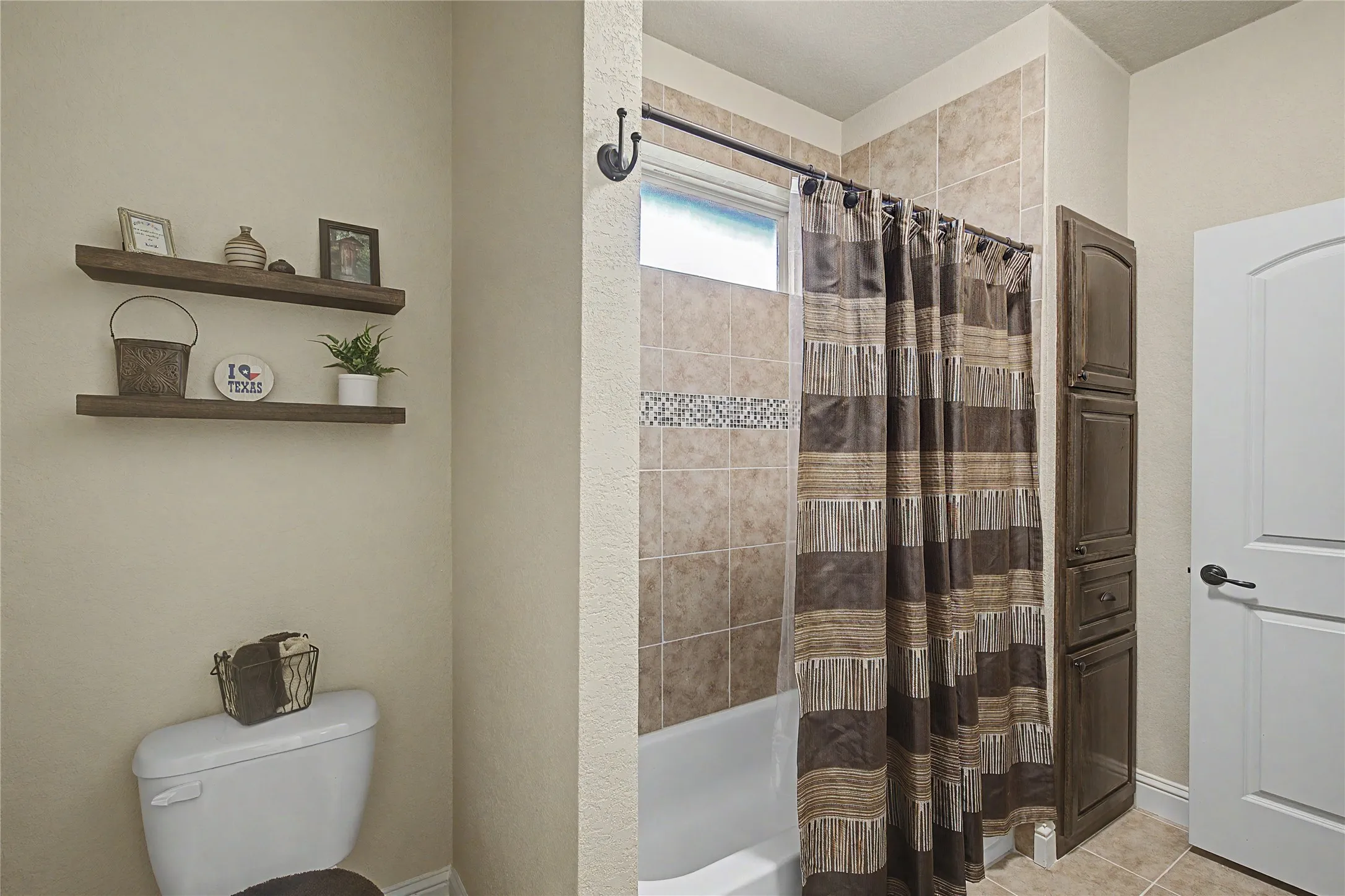 Update custom tile in jack-and-jill bathroom