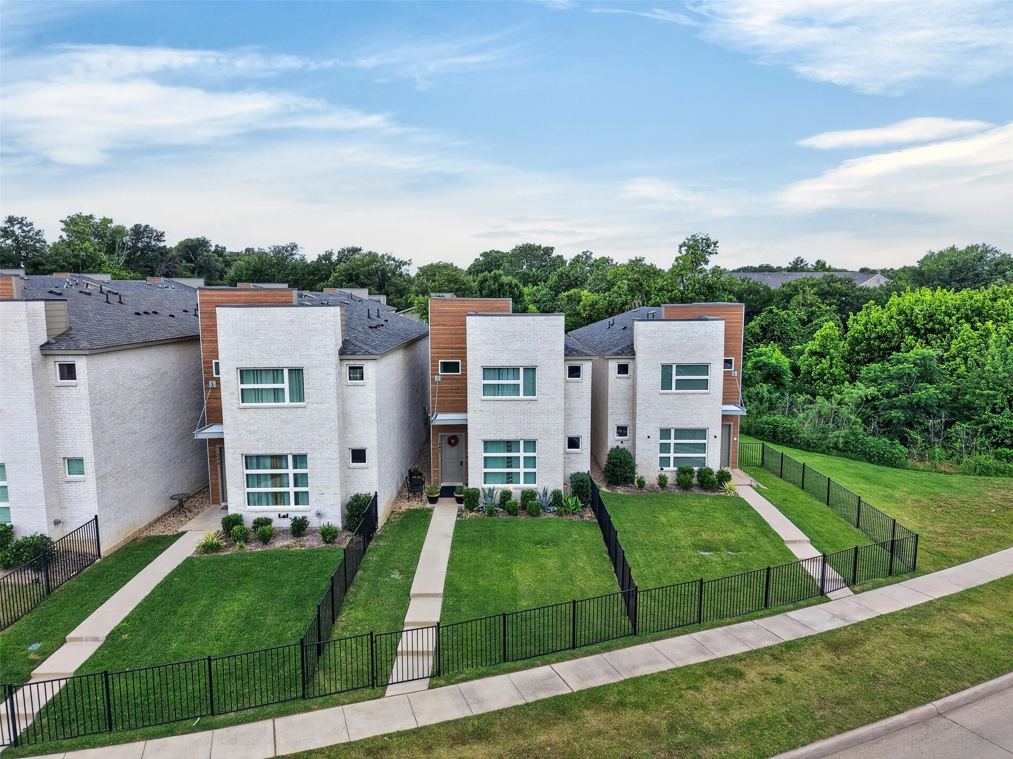 Aerial view of the front