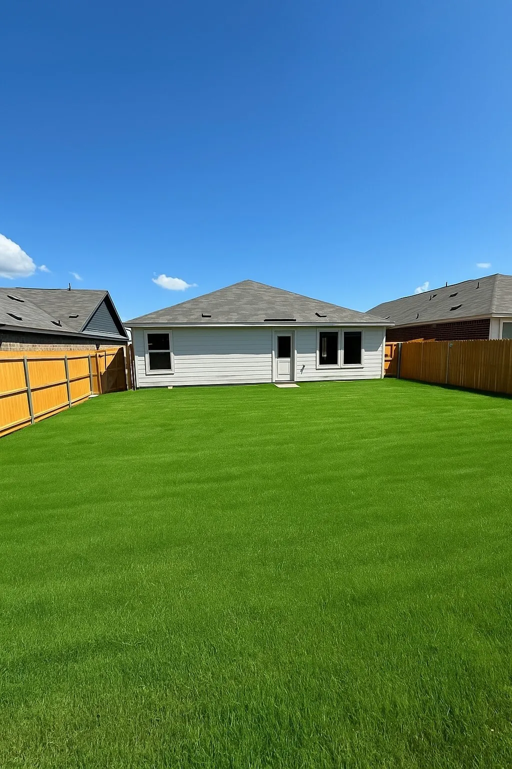 Back of property with a fenced​​‌​​​​‌​​‌‌​‌‌​​​‌‌​‌​‌​‌​​​‌​​ backyard