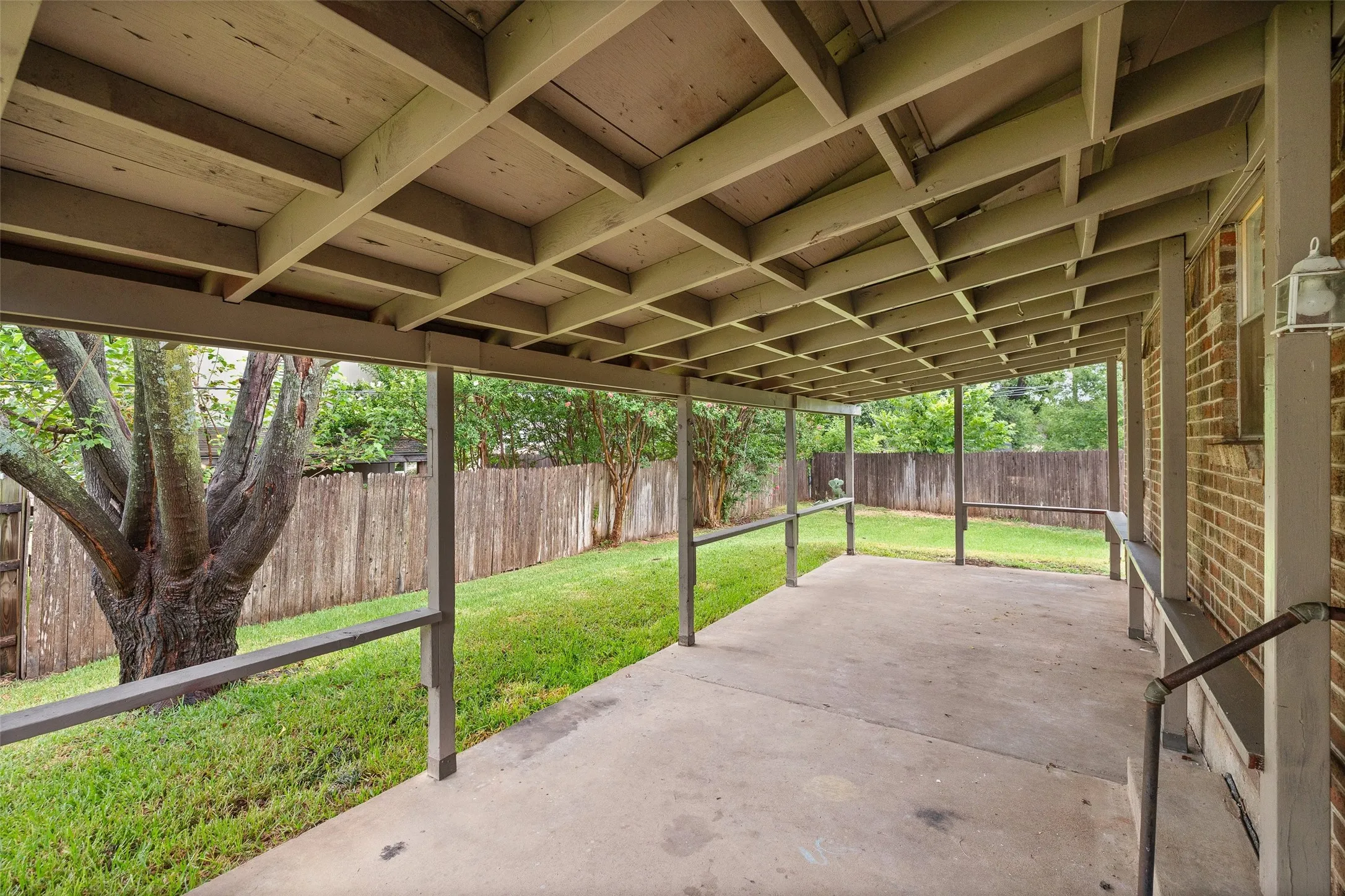 Large covered patio