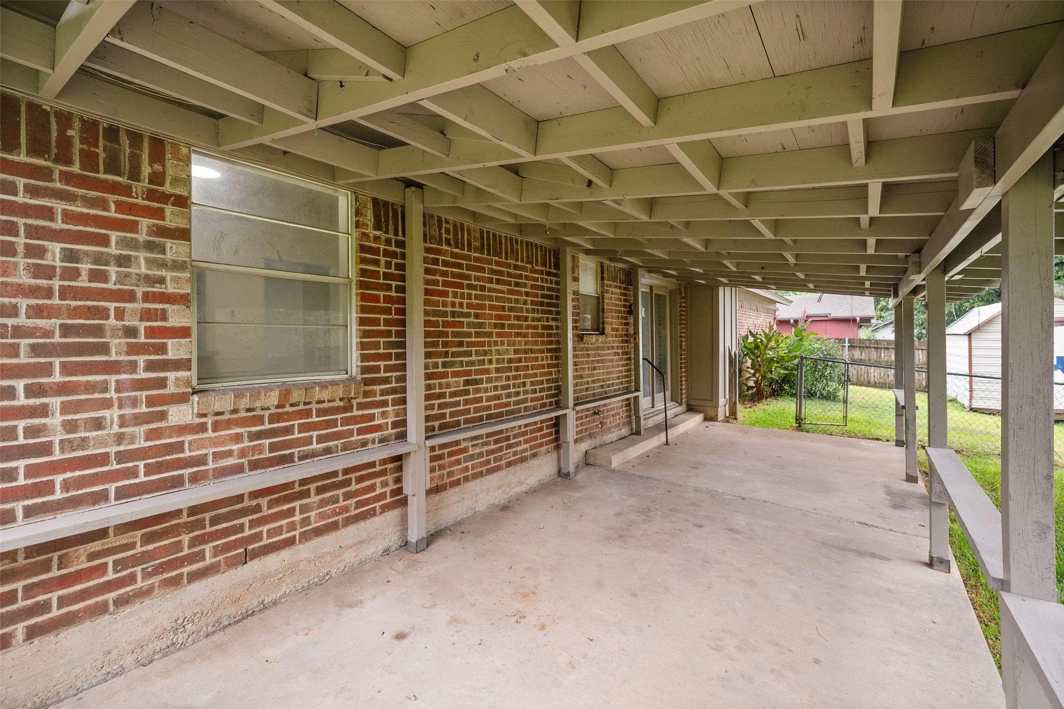 Large covered patio
