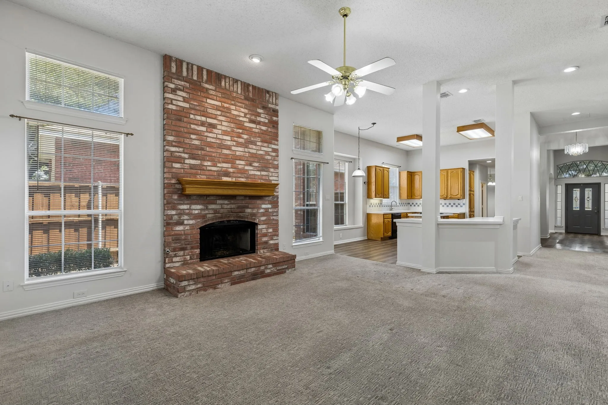 Family room looking towards the front door.