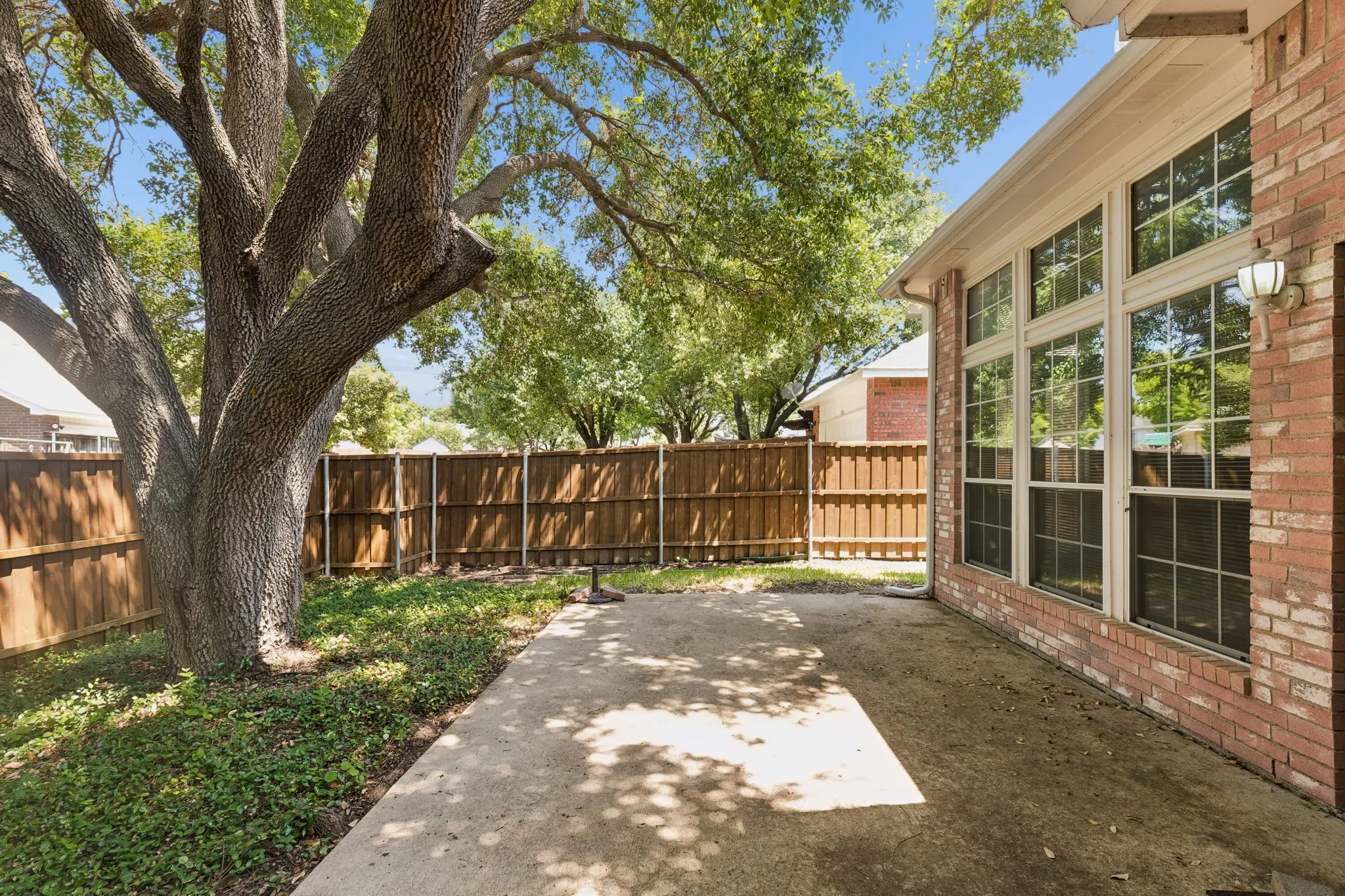 Backyard with nice patio