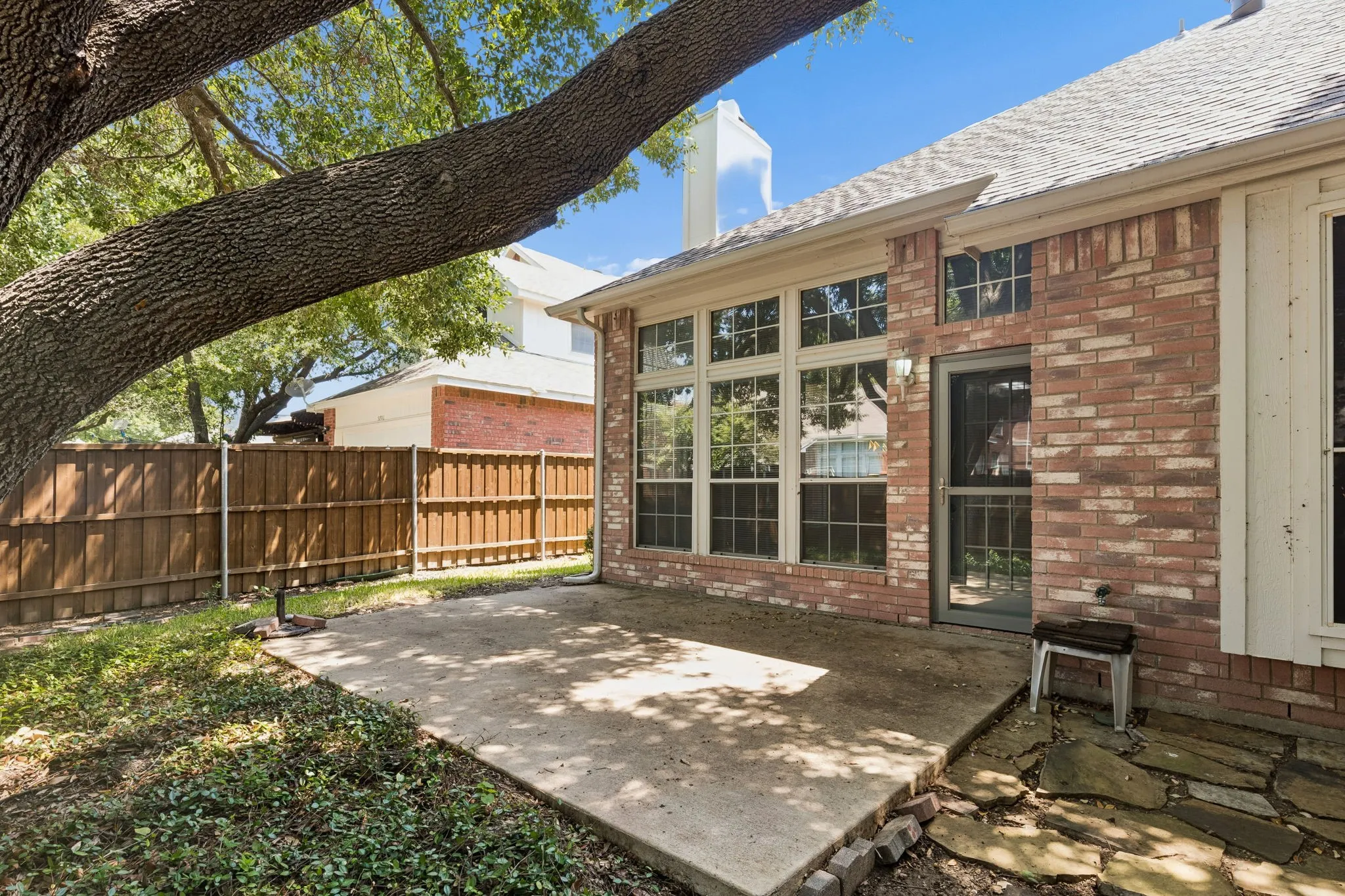 Backyard with nice patio