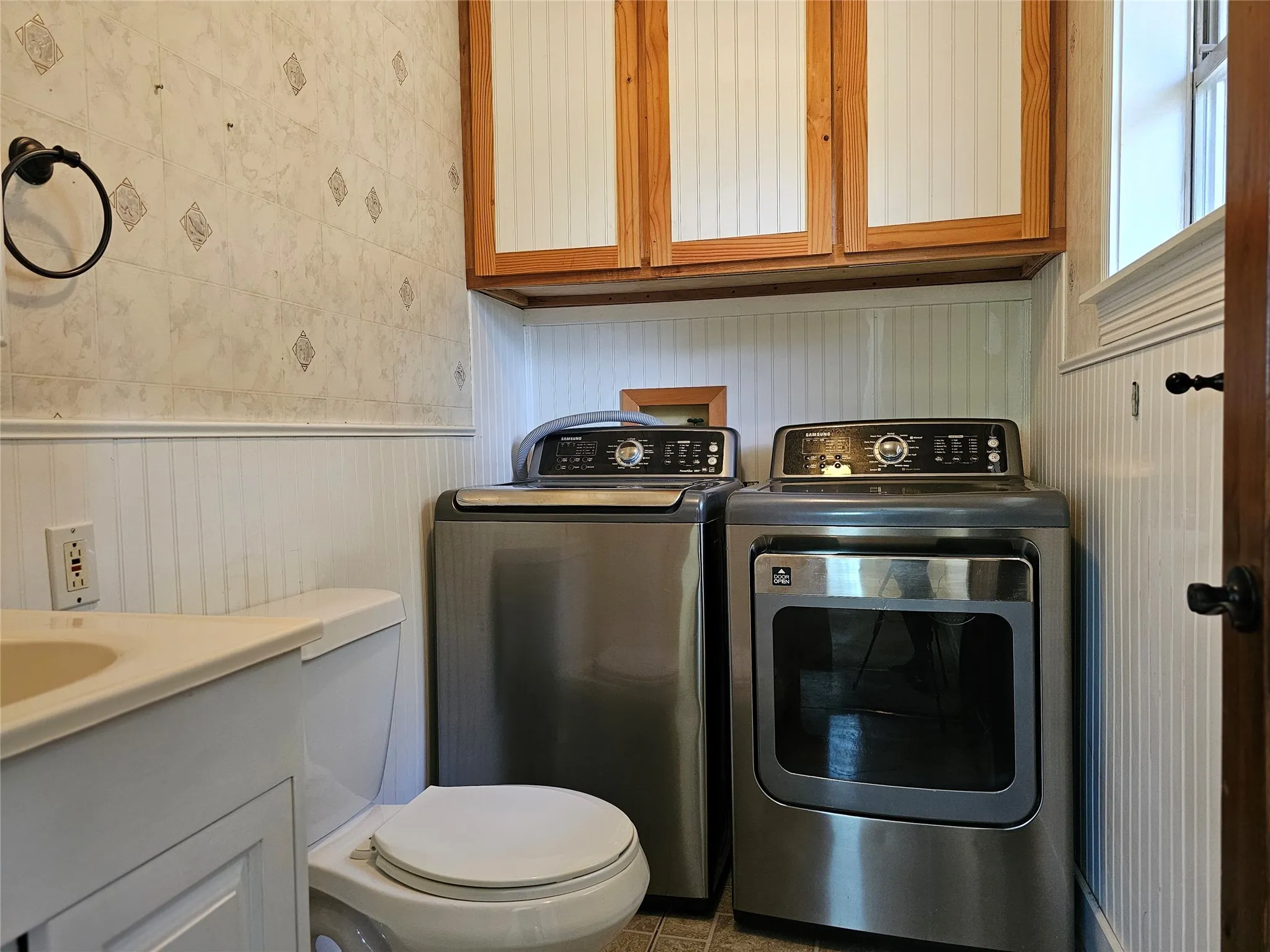 Primary bathroom and laundry