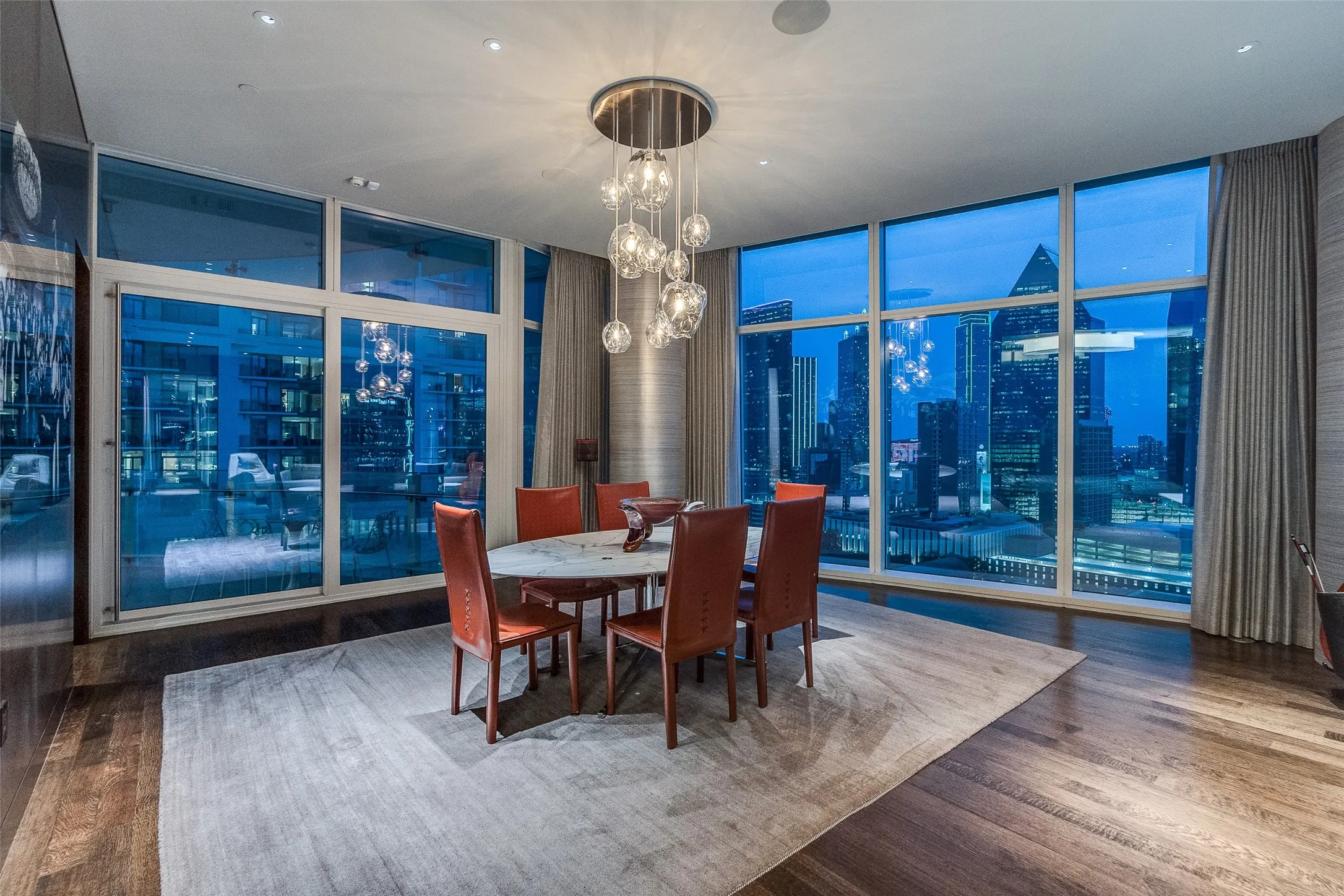 Dining Room with Downtown Views