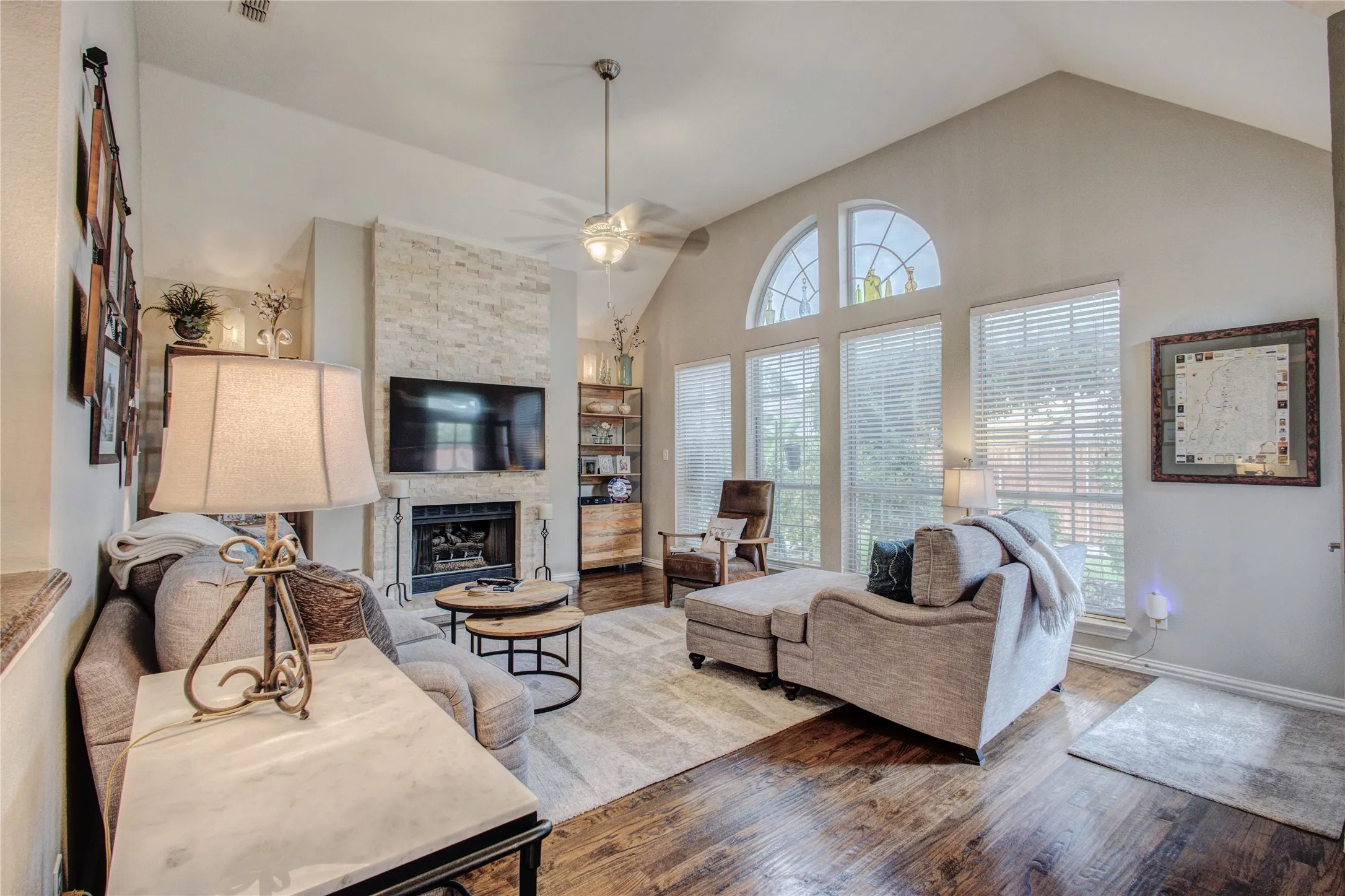 Family Room With Windows To Back