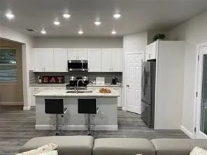 Open concept kitchen with lots of natural light