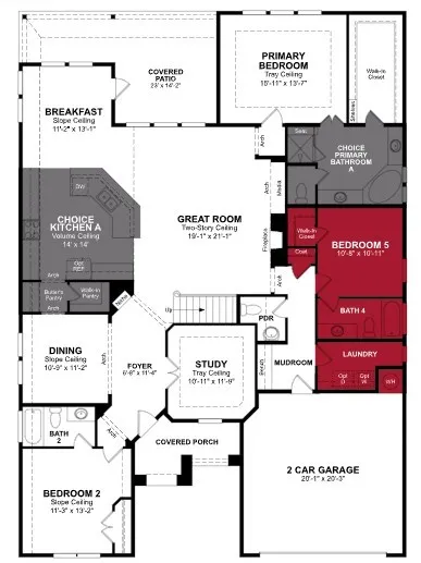 Beazer Homes Lovers Landing Kerrville Floorplan.