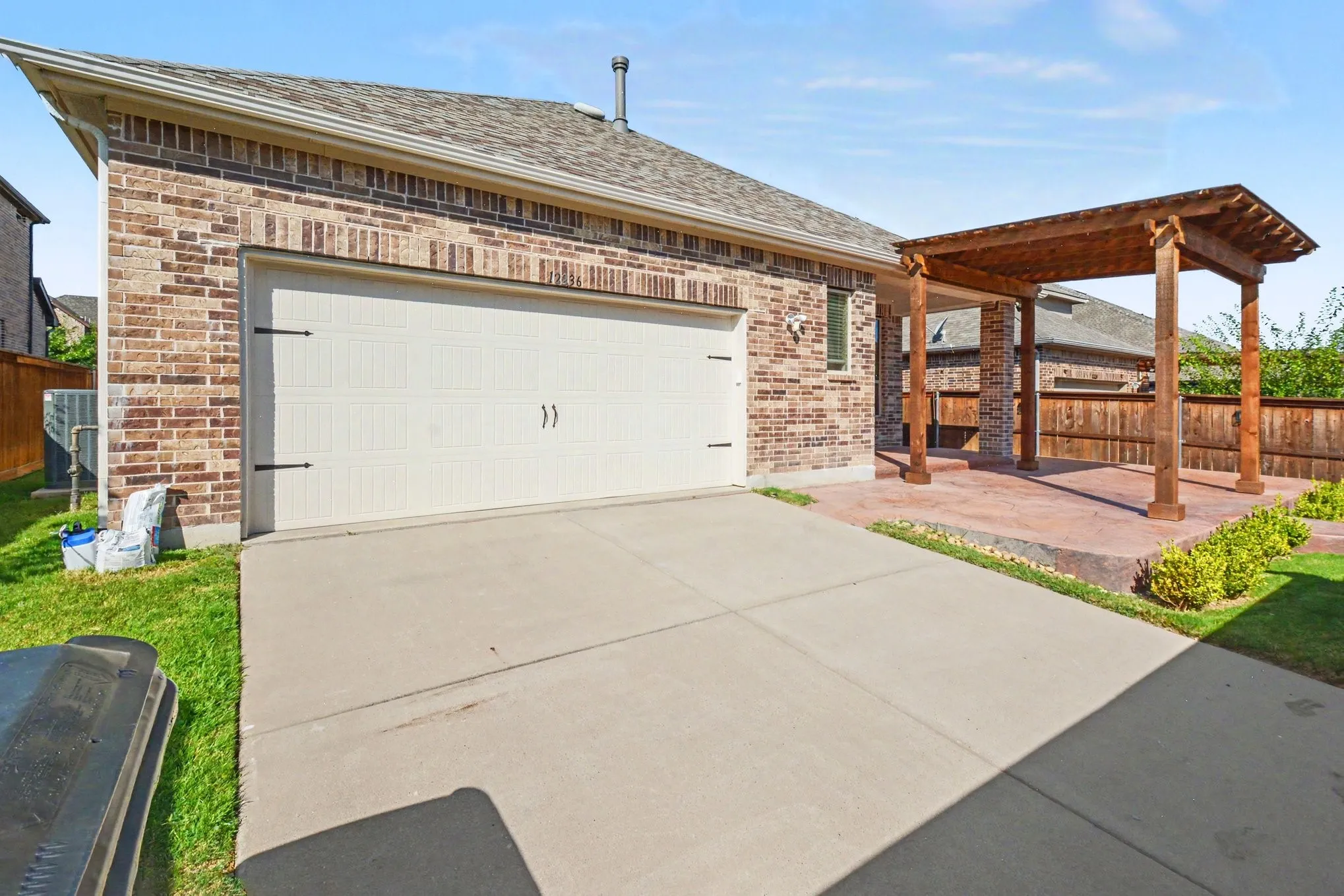 Green space for Pets along each side of home