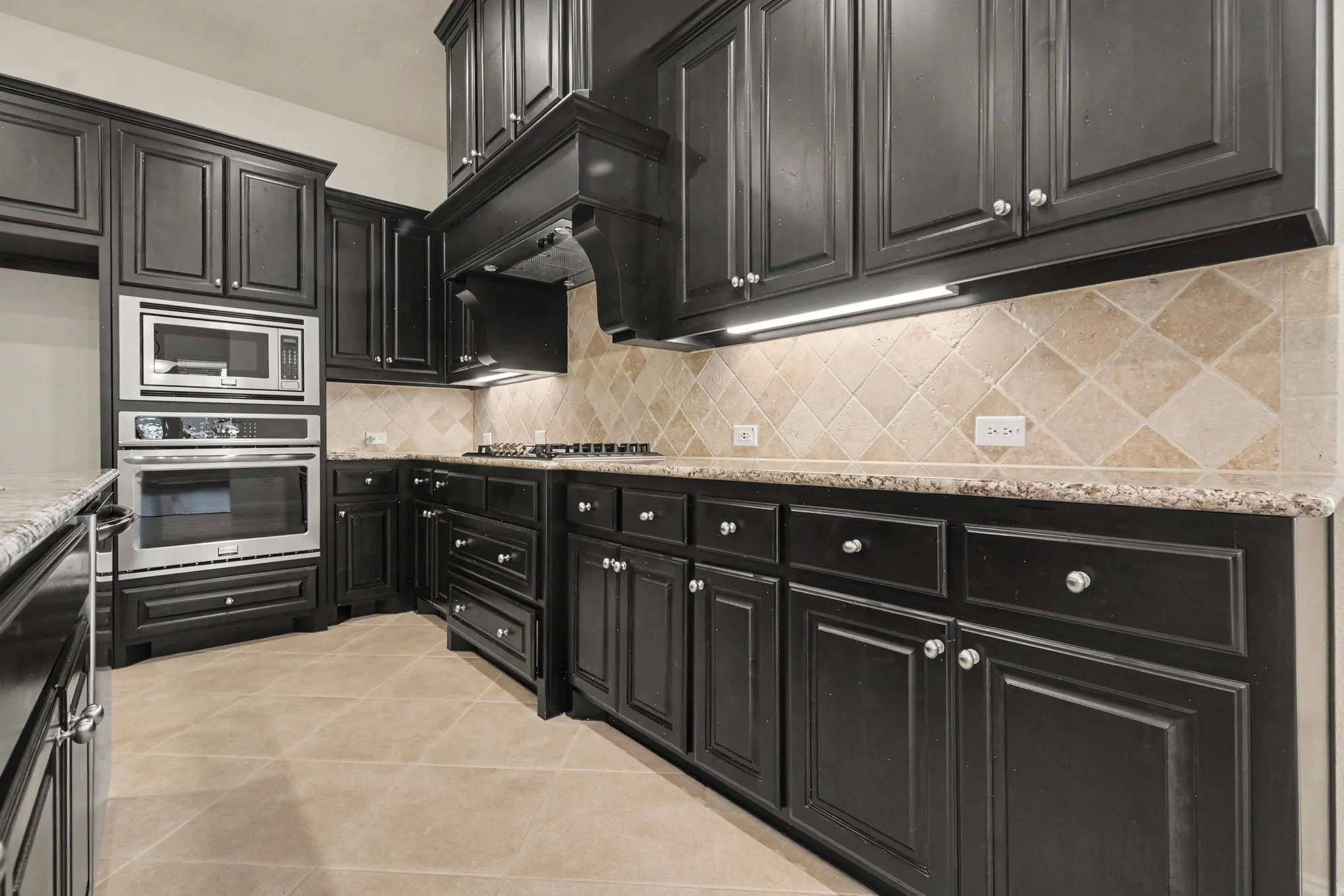 Plenty of counter and storage space.