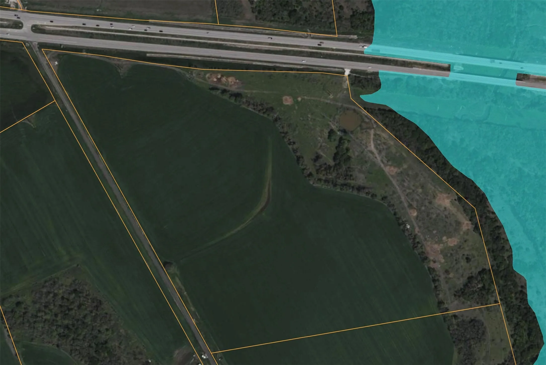 Plat Map. Illustrating property boundaries and an adjacent thoroughfare