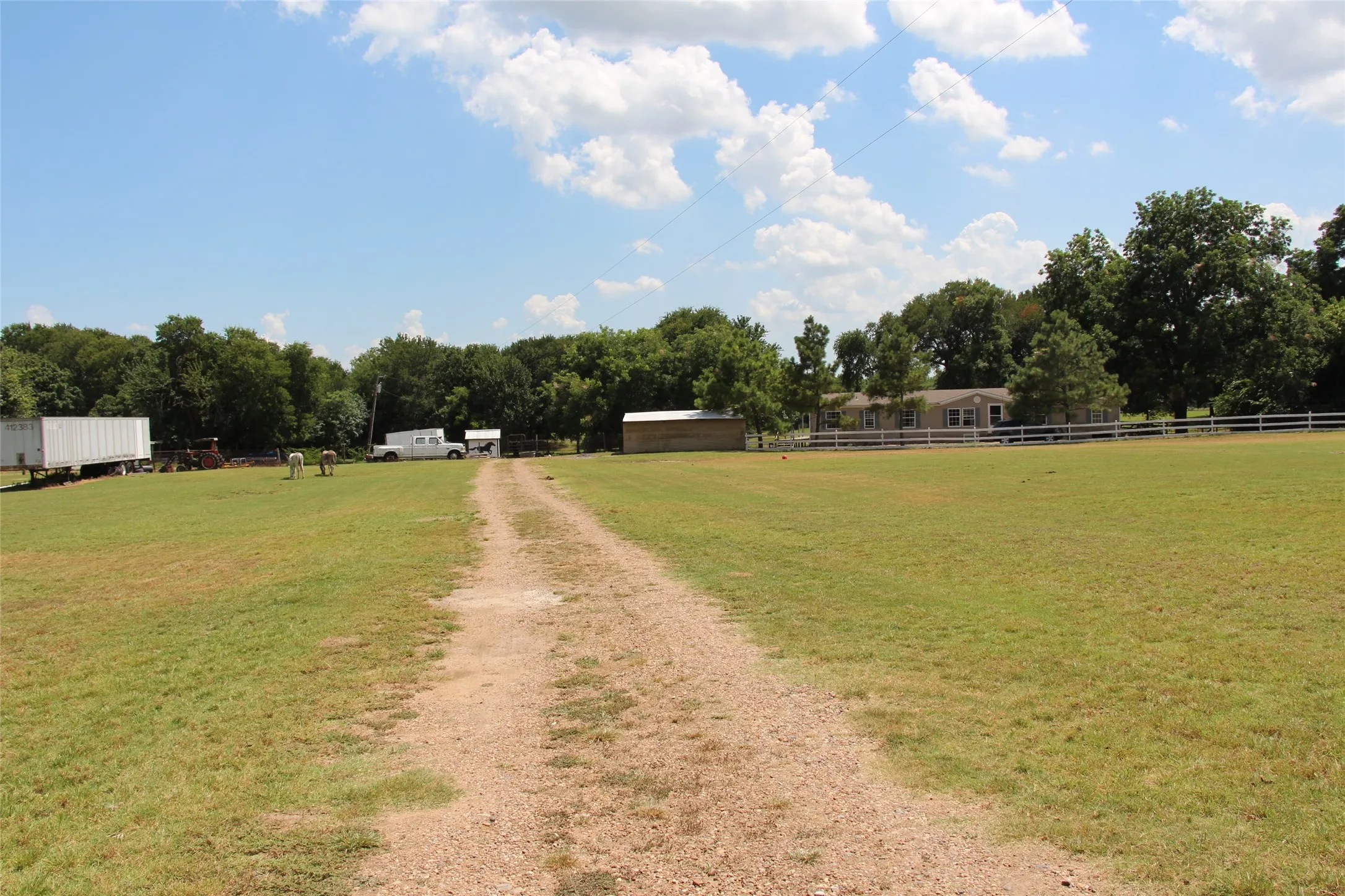 Drive way into the property.