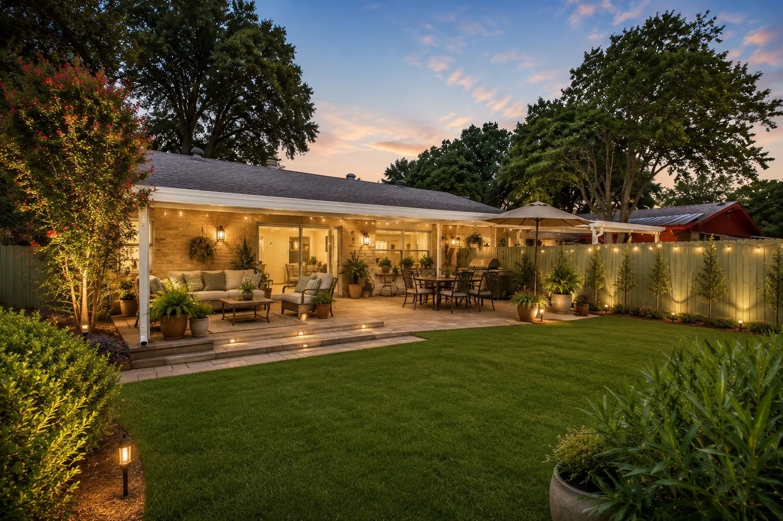LARGE backyard provides options to expansive outdoor living space