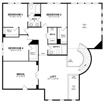 Beazer Homes Lovers Landing Madison Floorplan.
