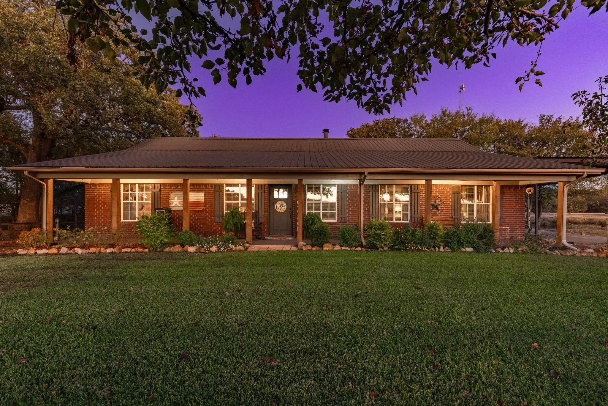 Ranch-style house with a yard