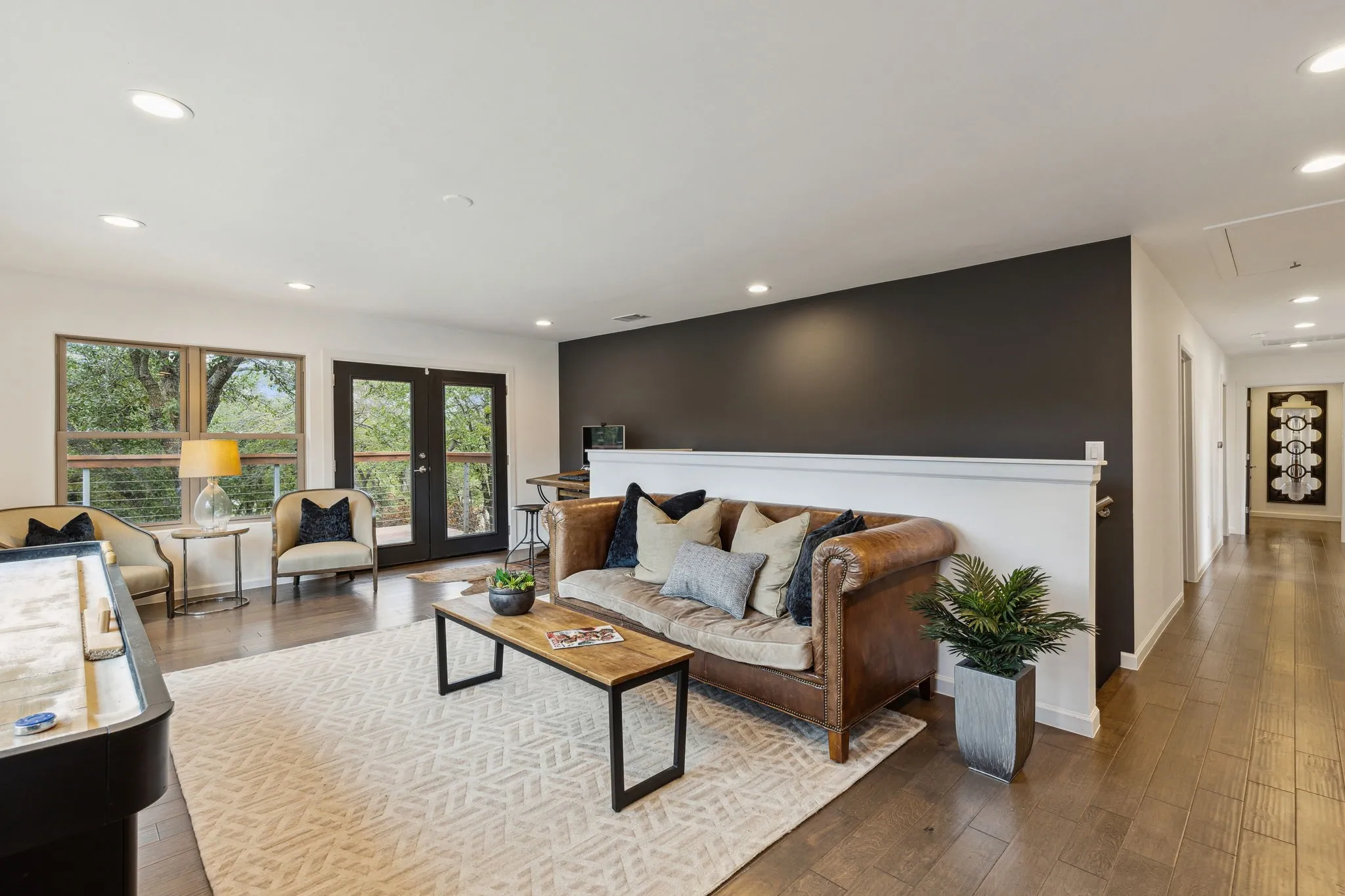 Living room welcomes you home