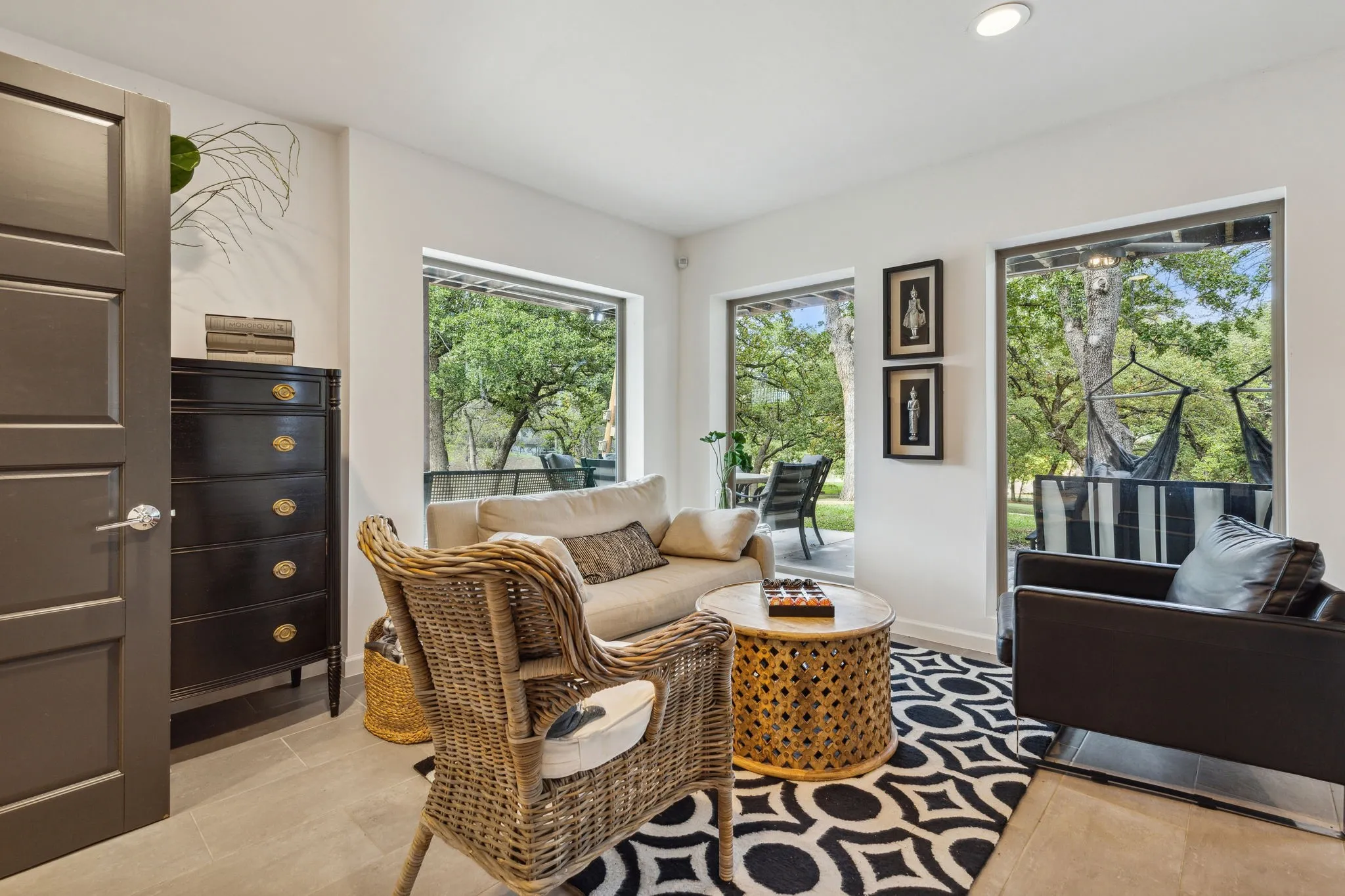Kitchen featuring custom cabinets with plenty of storage and sitting space for entertainment