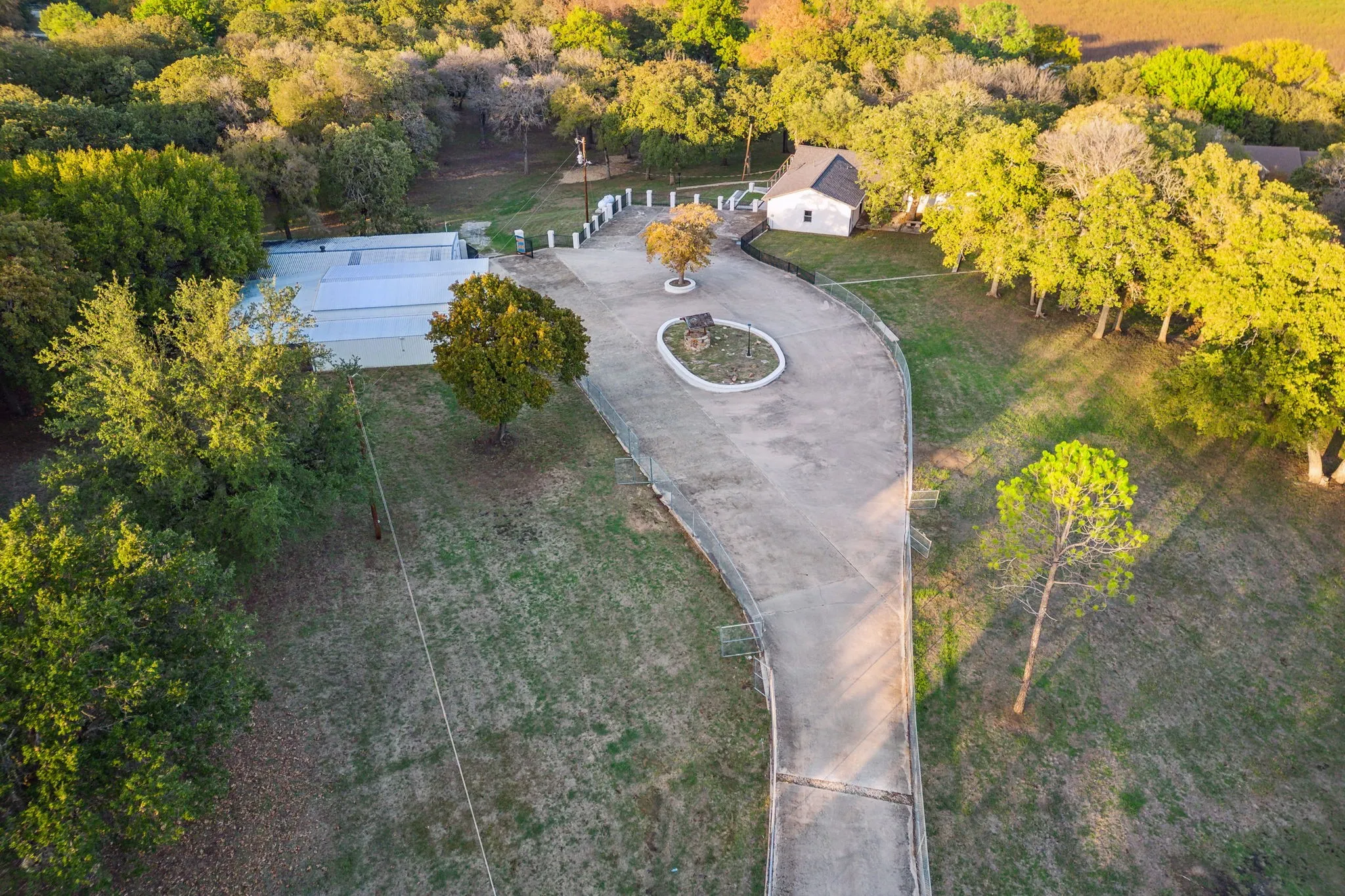 Aerial view of the front pastures