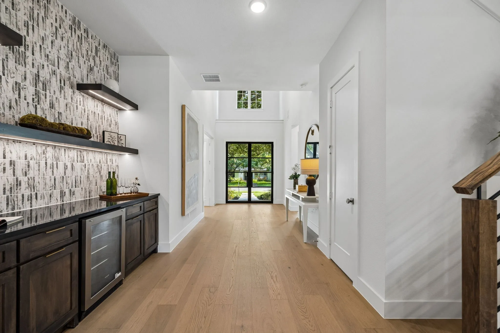Dry Bar with under counter beverage refridgerator