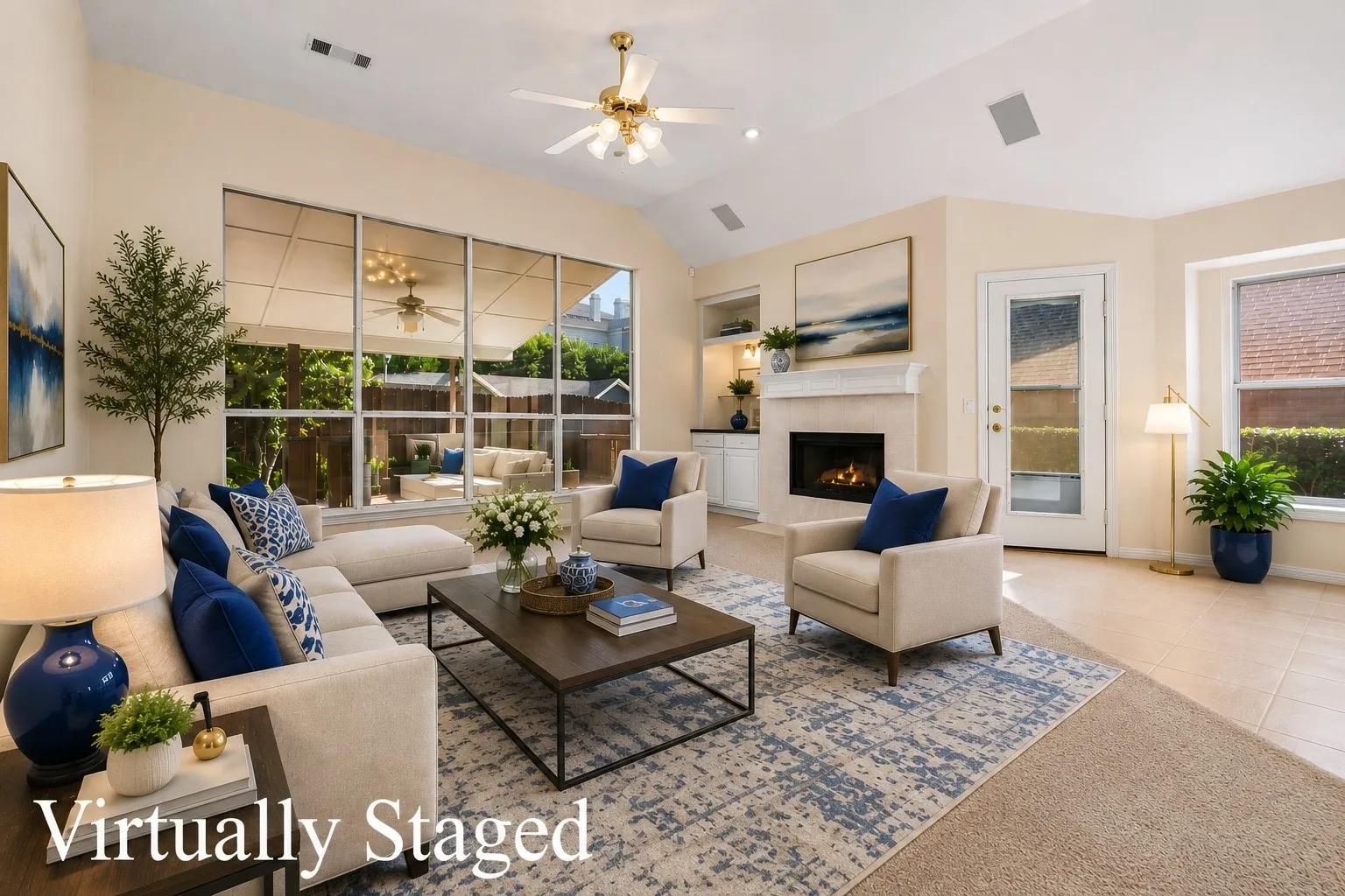 WOW! This Virtually staged living room really exhibits the potential this house has!