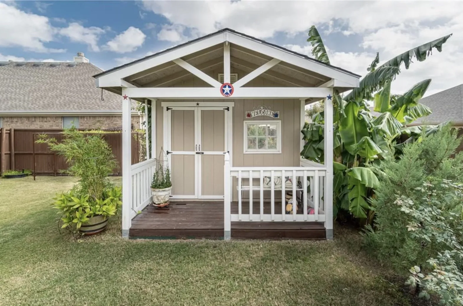 Storage Shed in backyard